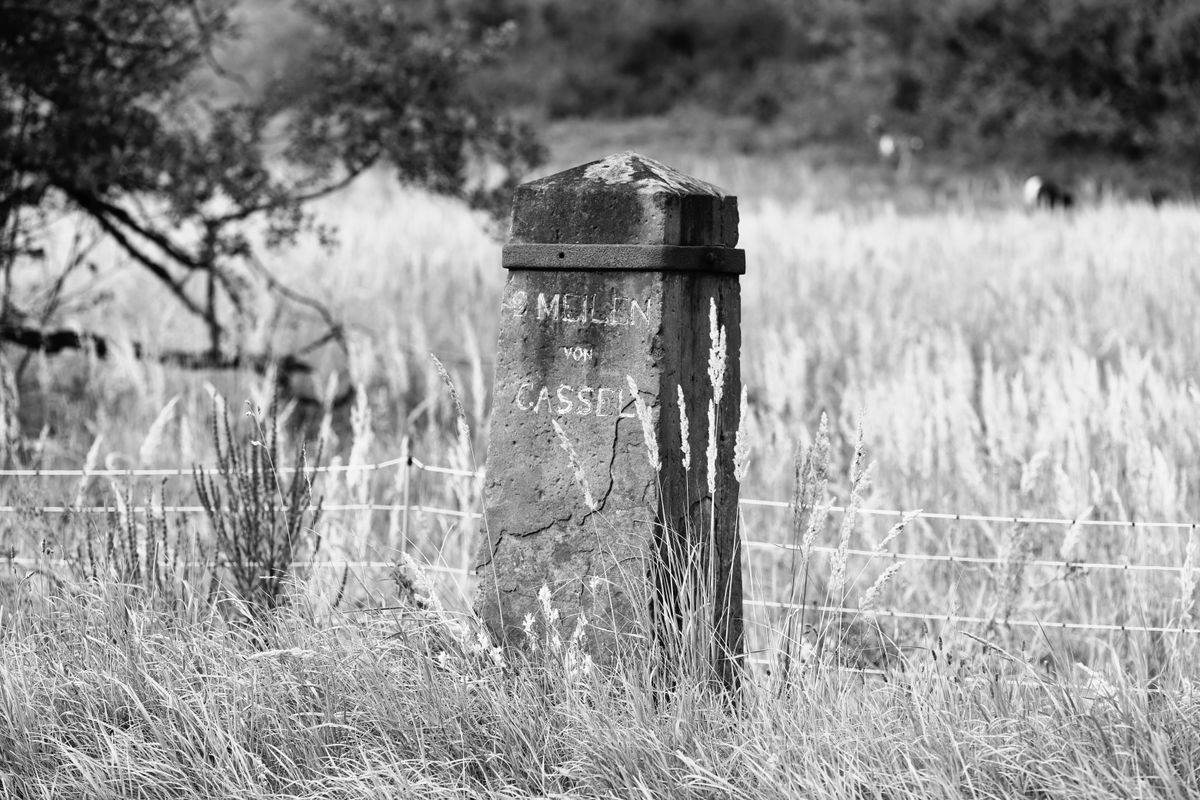 An old boundary marker standing in a field - Remove not the ancient landmark