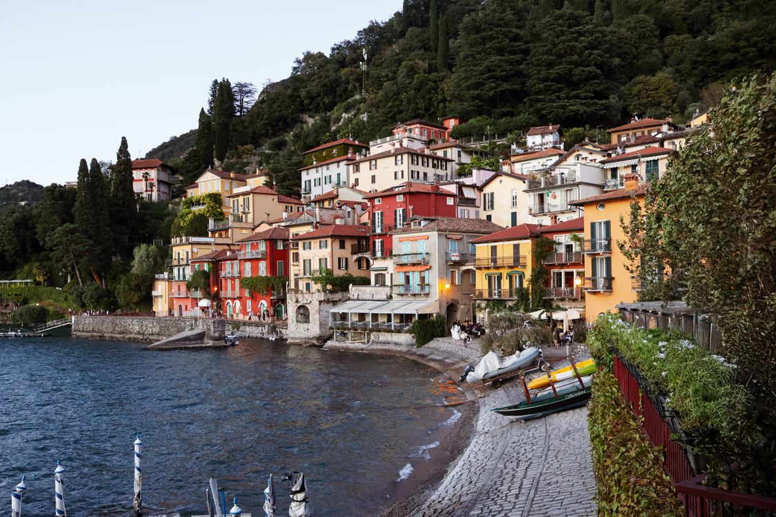 Colorful Houses Along Lake Como Waterfront Free Stock Photo colorful-houses-along-lake-como-waterfront-free-stock-photo