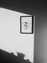 Minimalist Black and White Wall Art with Shadow