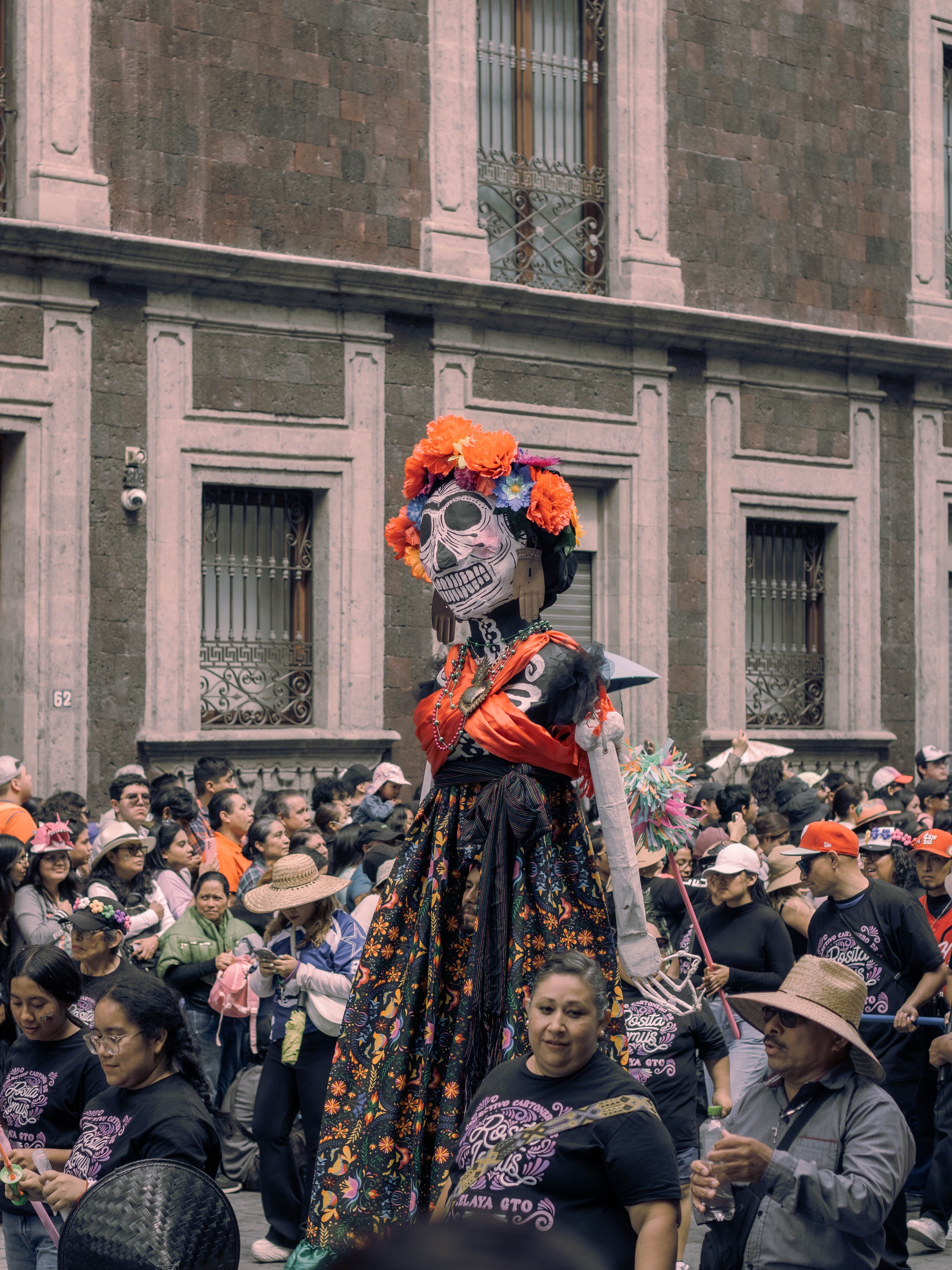 Vibrant Day of the Dead Parade in Mexico City · Free Stock Photo
