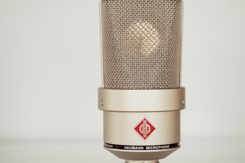 Free Gold Condenser Microphone Stock Photo