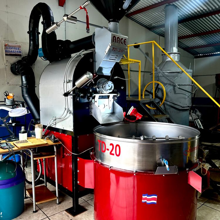 Industrial Coffee Roaster in Action at Factory · Free Stock Photo