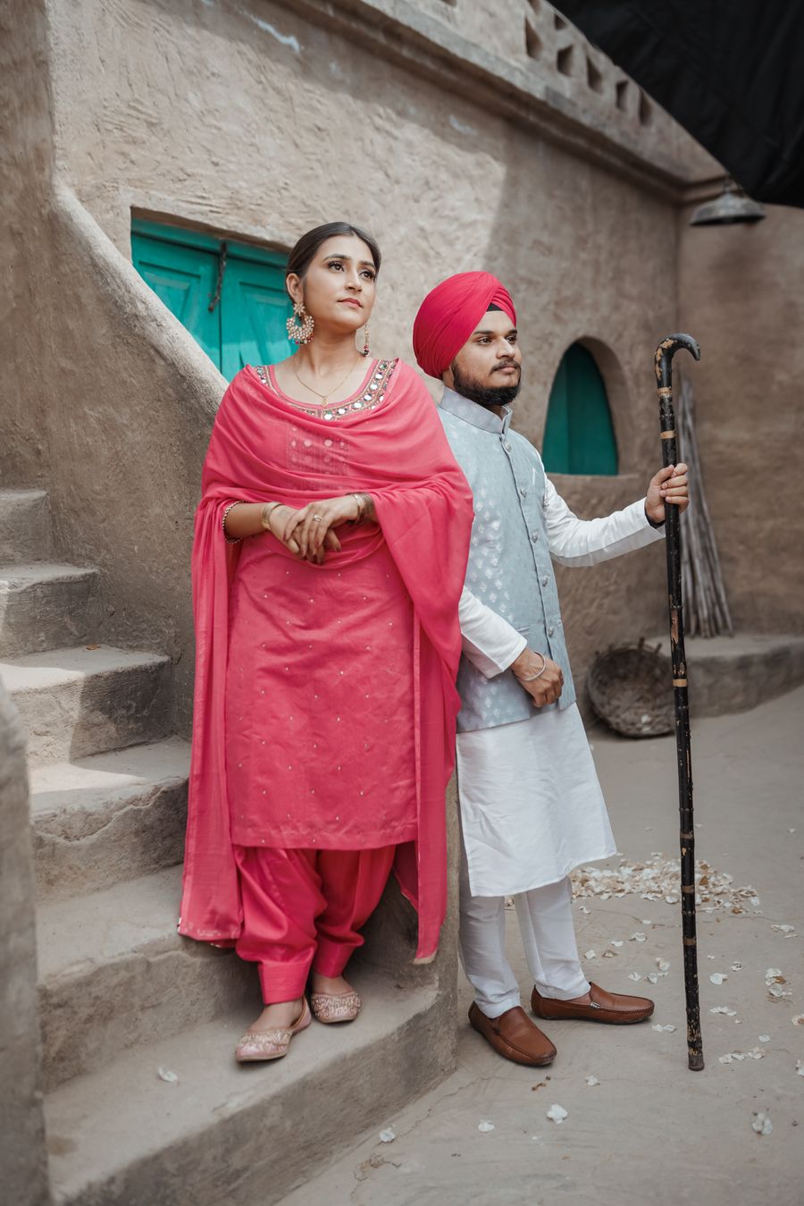 Ochre Handloom Kurti Set