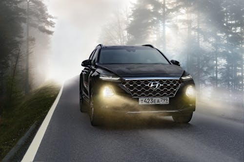 Free Black Hyundai Vehicle On Road Stock Photo