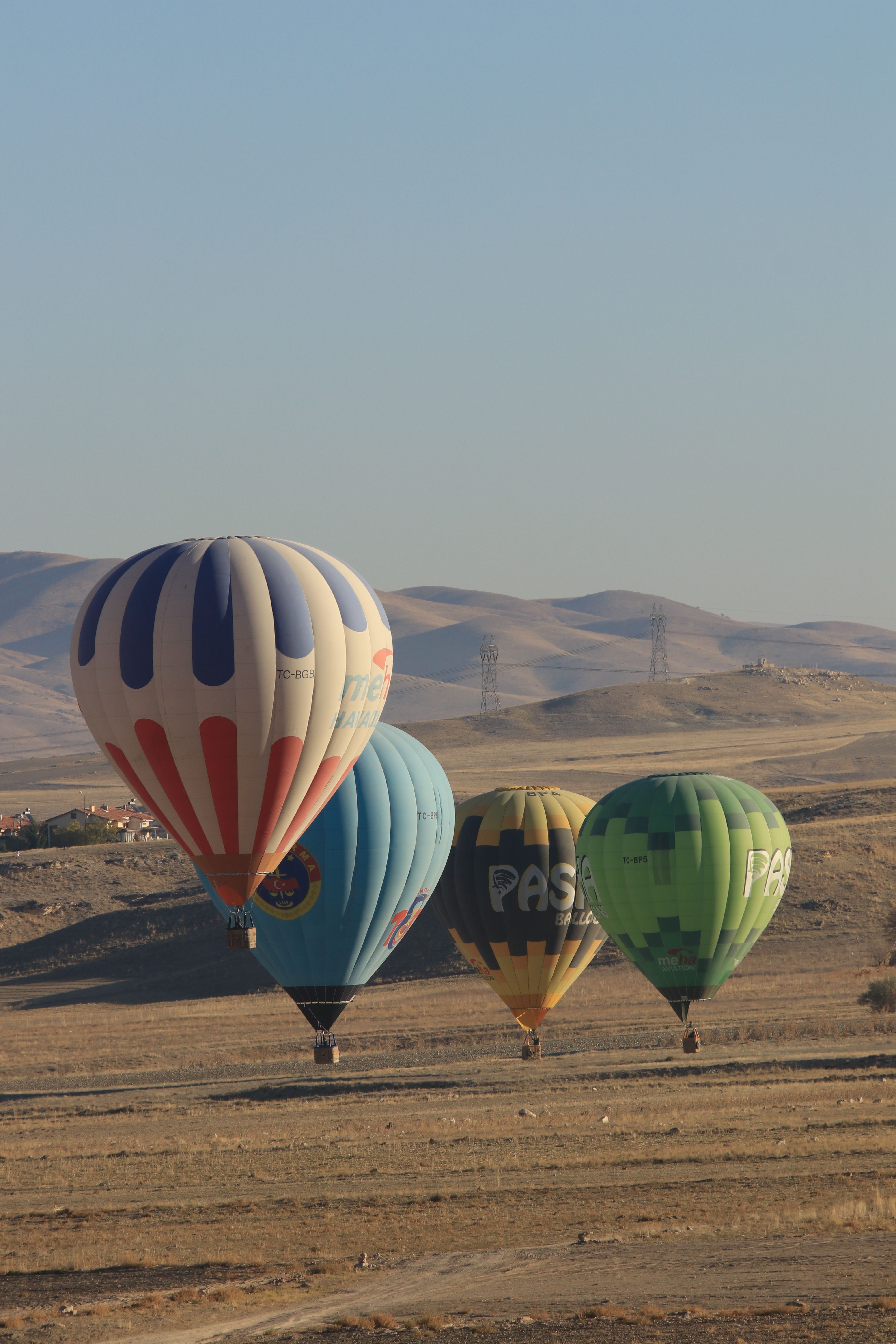 Hot Air Balloons Over Cappadocia Landscape · Free Stock Photo