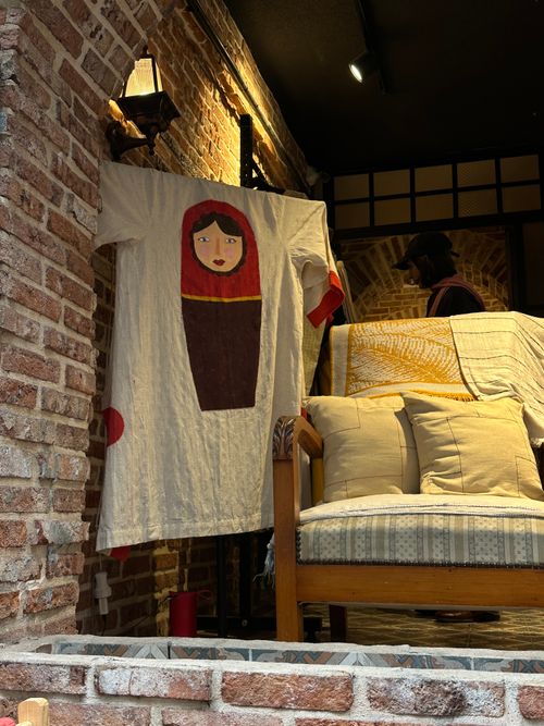 Free A cozy indoor setting in Istanbul showcasing artistic textiles and decor with a unique cultural motif. Stock Photo