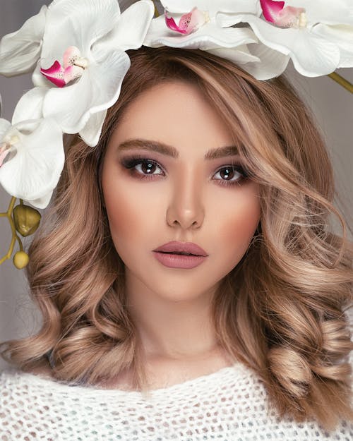 Portrait Photo Of Woman Wearing Flower Crown