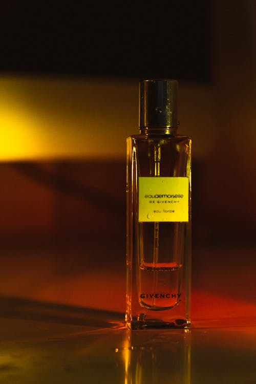 Free White Labeled Perfume Bottle Stock Photo