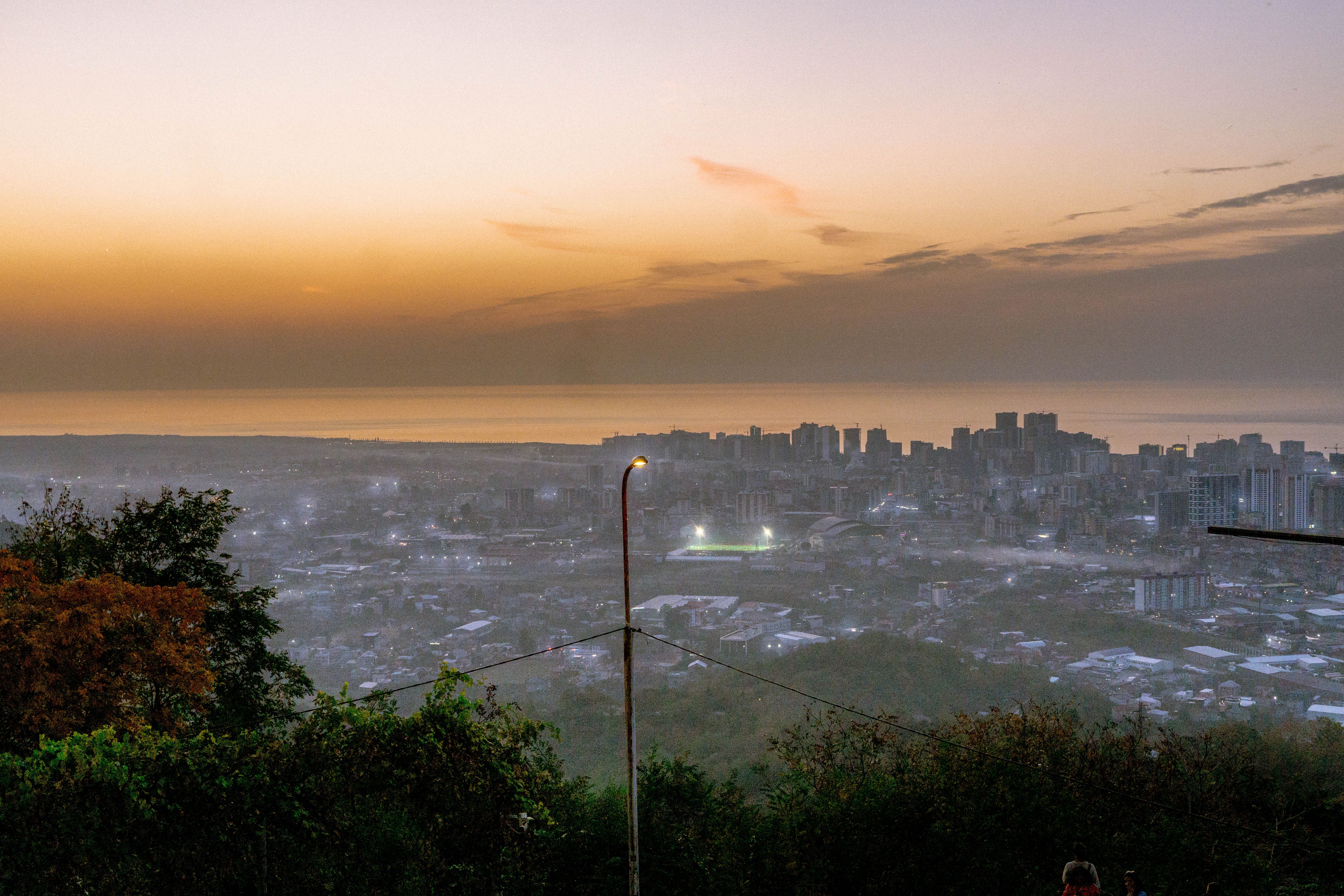 Batumi at sunset, Black Sea coast