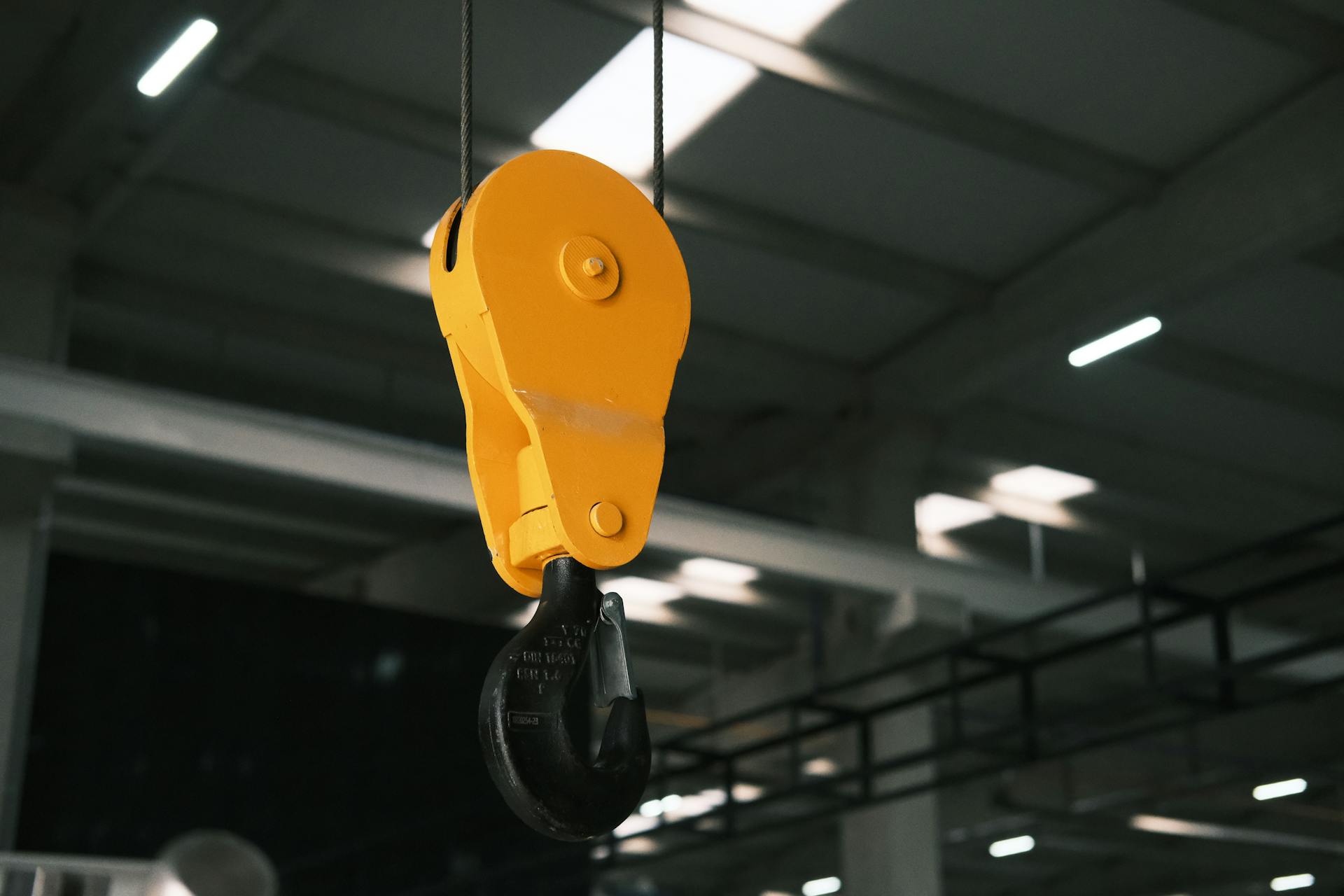 yellow crane hook