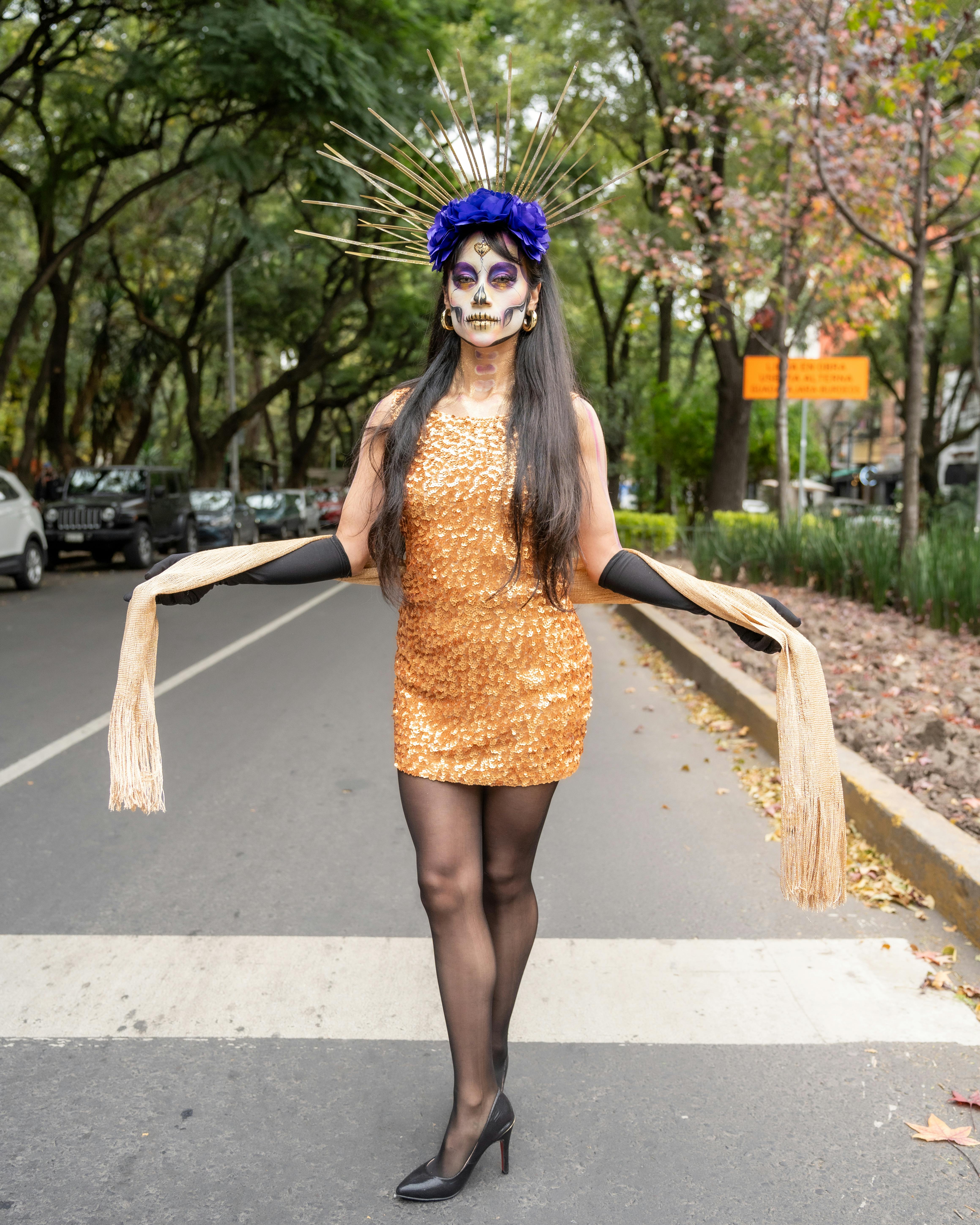 day of the dead catrina in ciudad de mexico