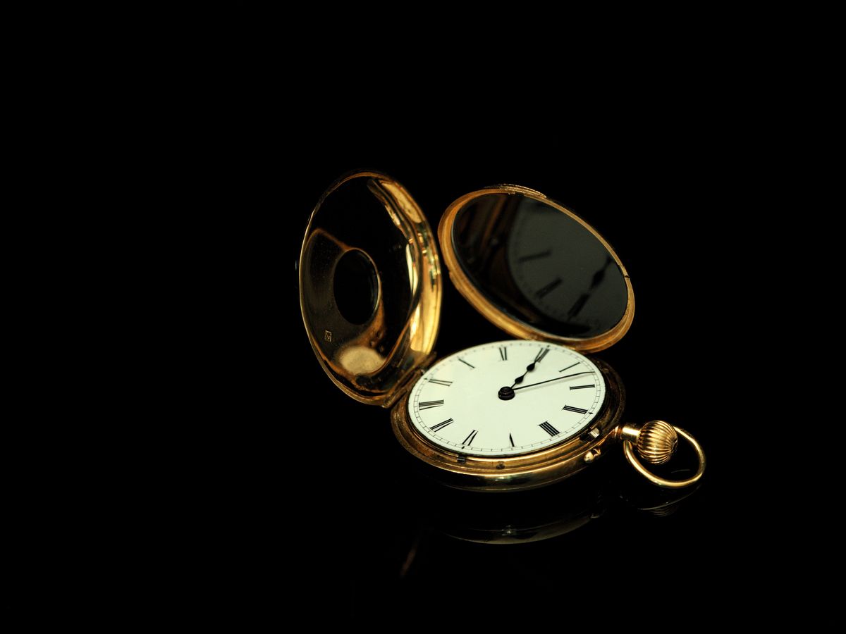 Classic gold pocket watch