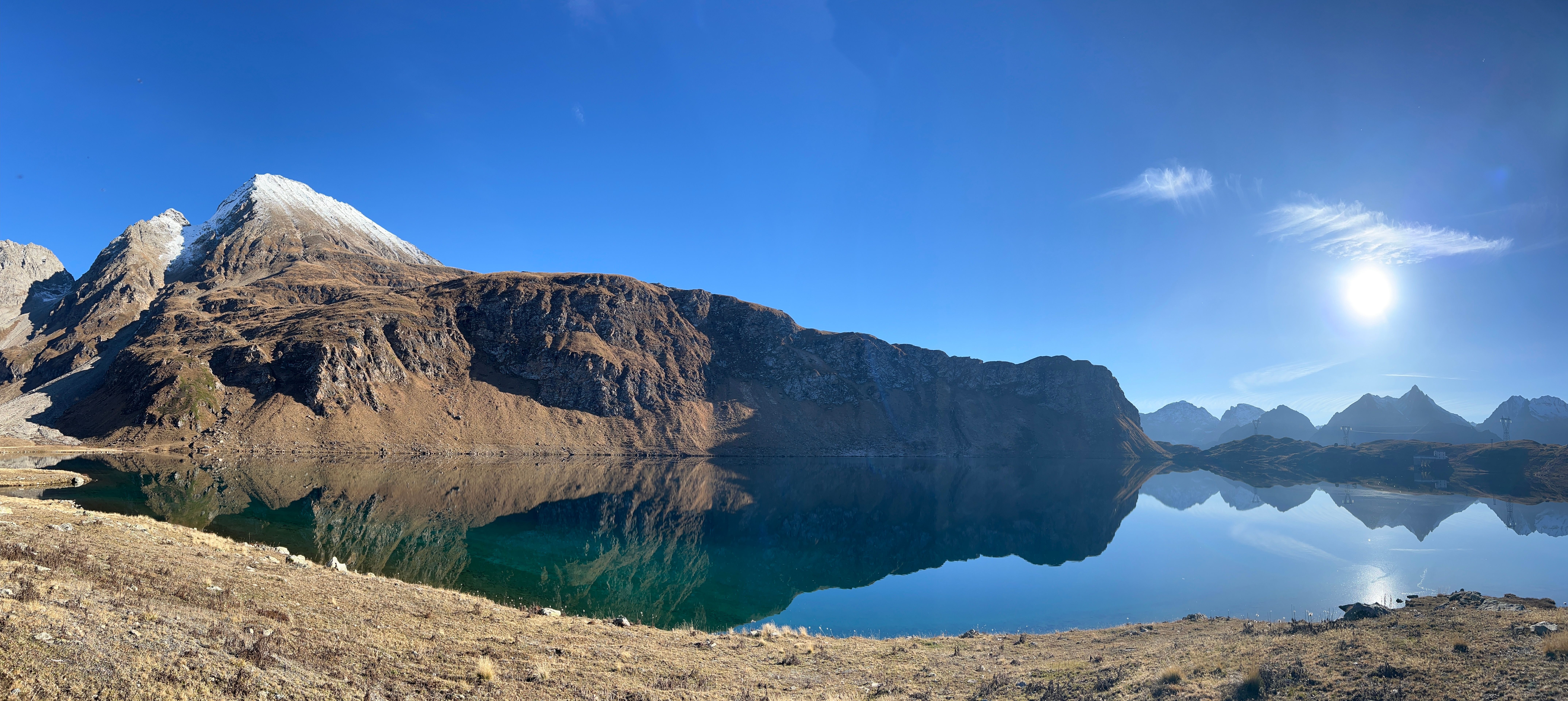 Mountain Reflection in Tranquil Lake under Clear Sky · Free Stock Photo