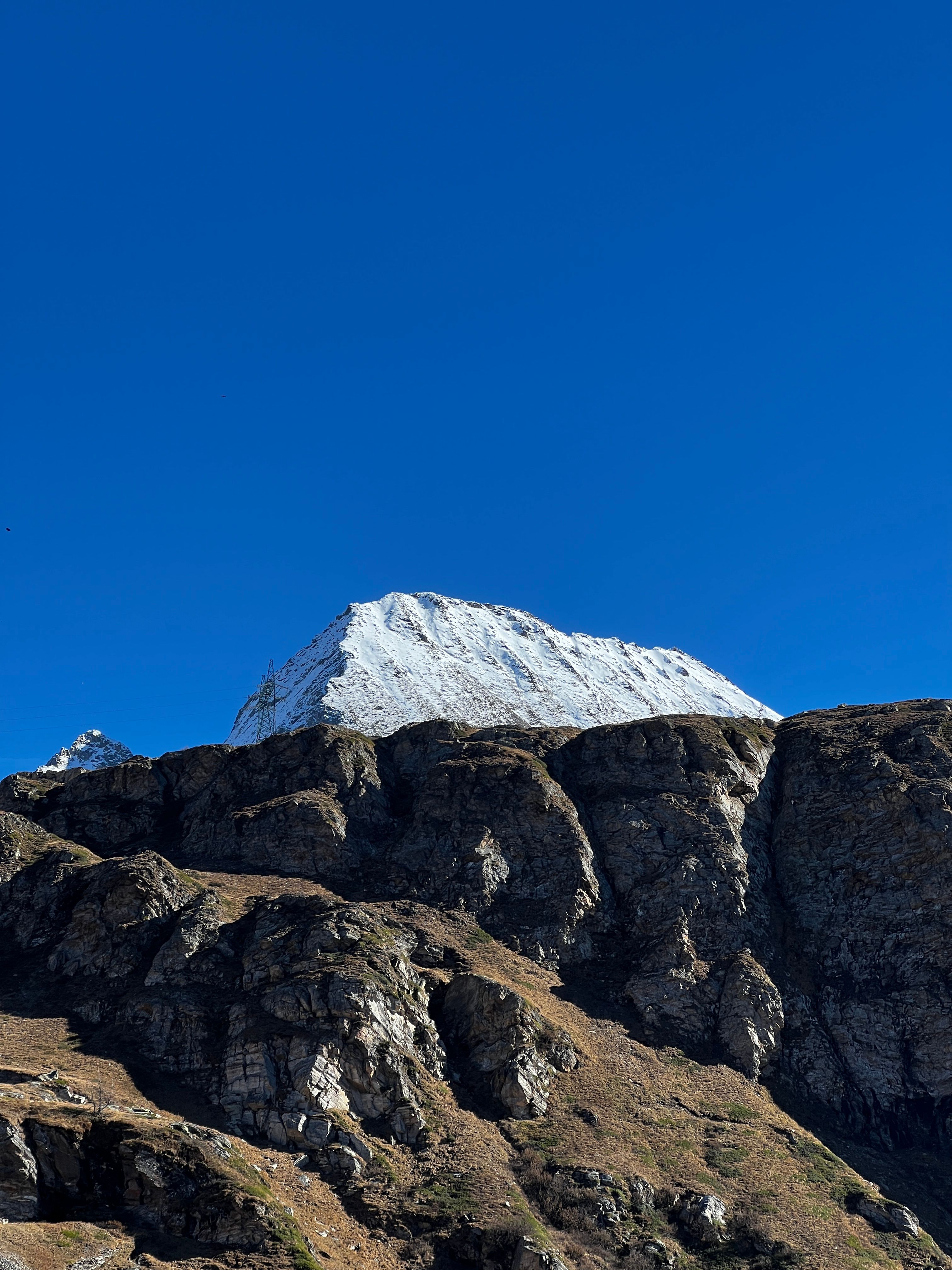 Snow-Capped Mountain Under Clear Blue Sky · Free Stock Photo
