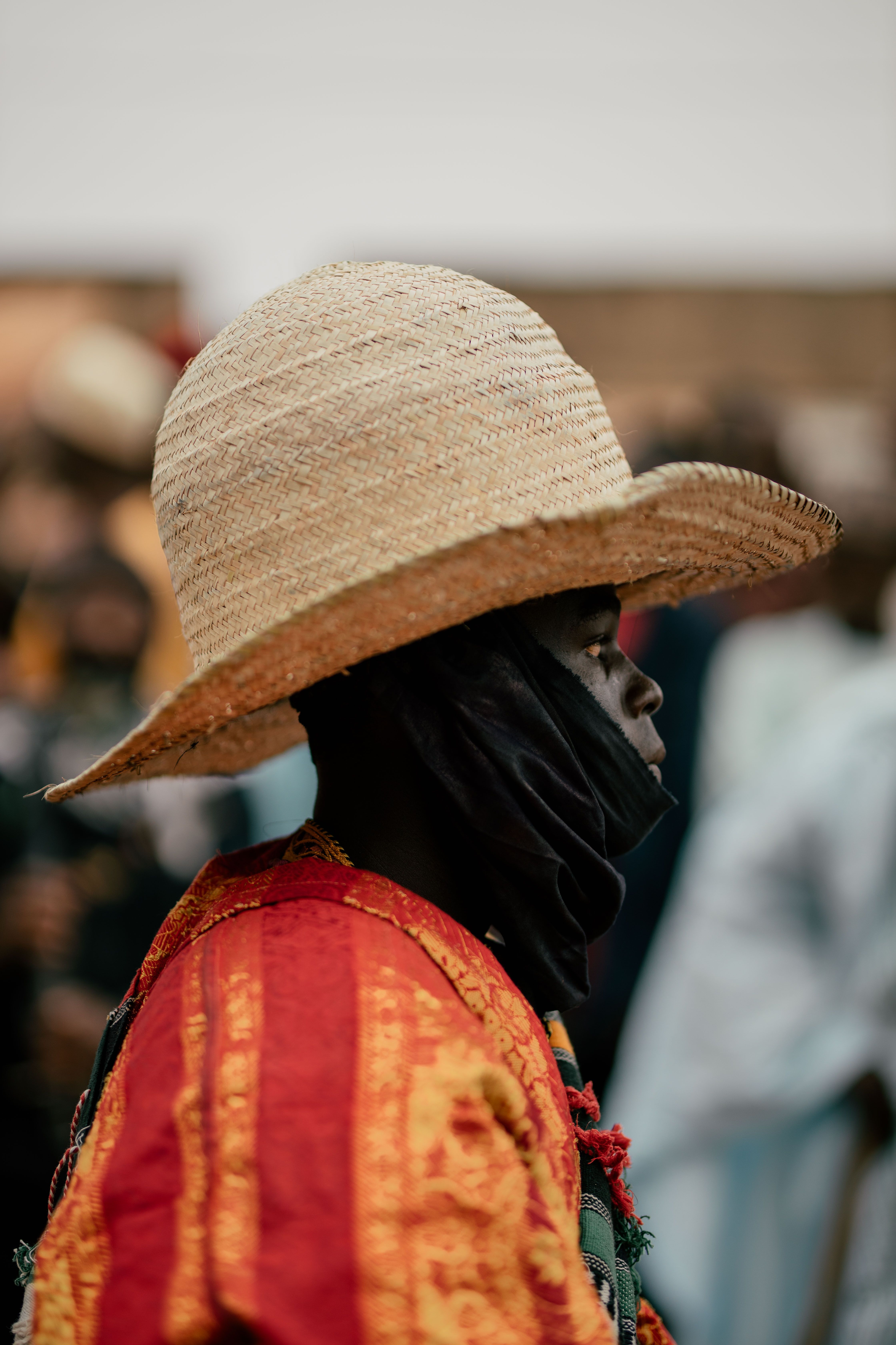 Traditional Attire with Wide Straw Hat Urban Scene · Free Stock Photo