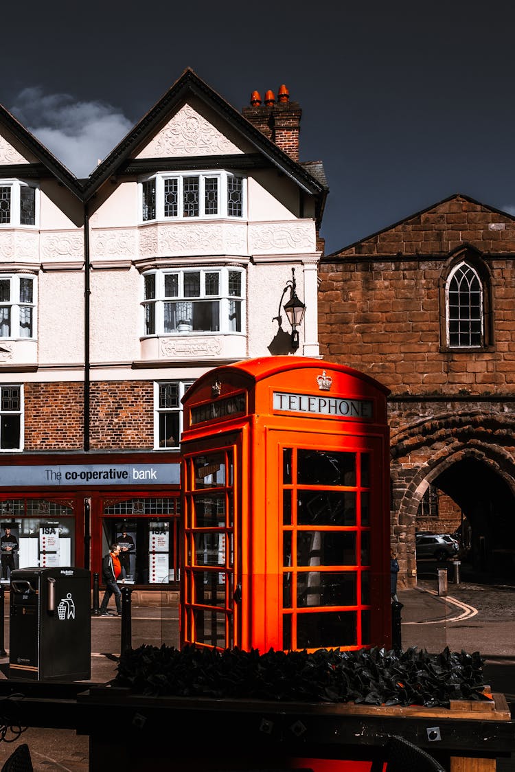 Orange Telephone Booth