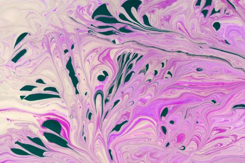 Free Vibrant abstract image featuring swirling pink and white paint patterns. Stock Photo