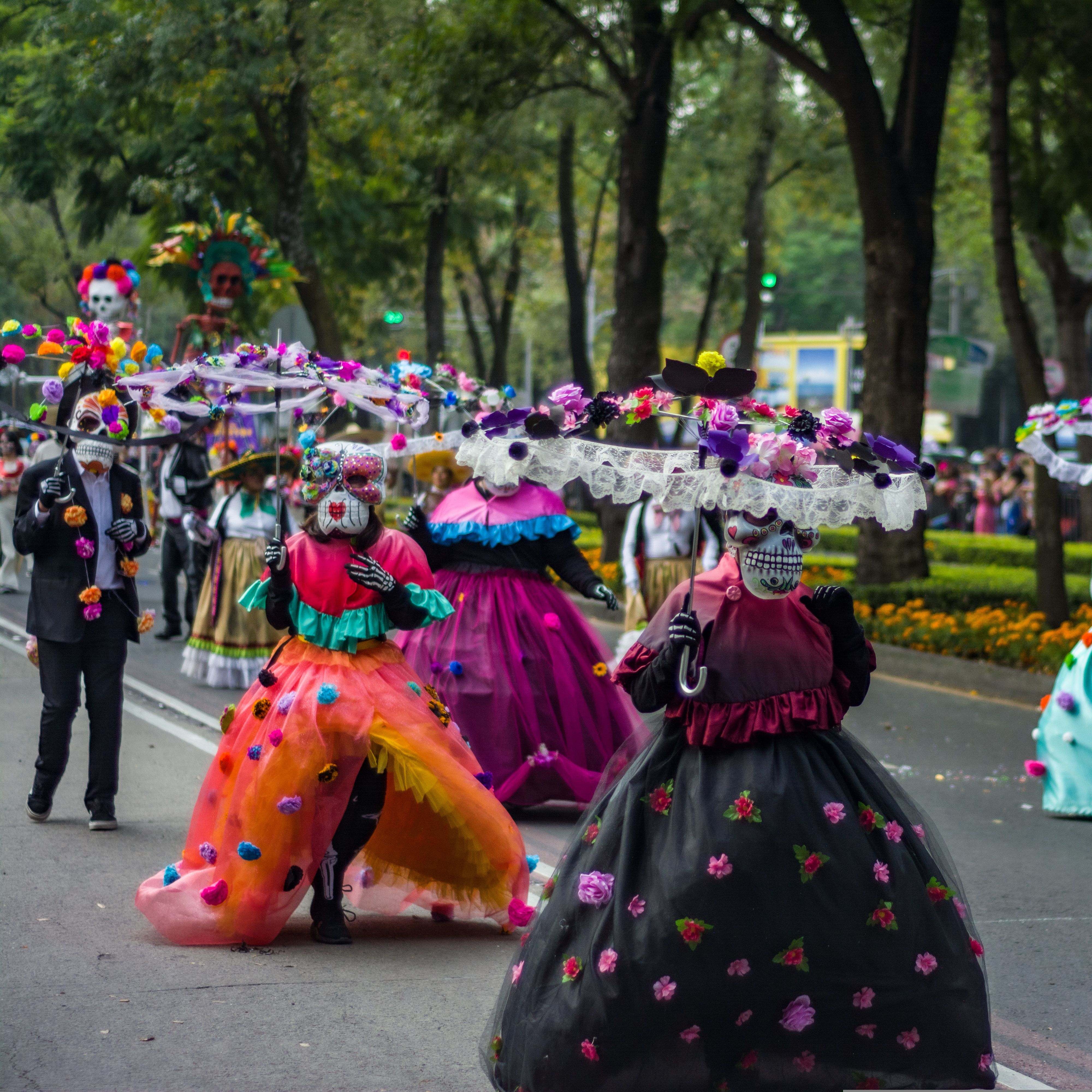 Colorful Day of the Dead Parade in Mexico City · Free Stock Photo