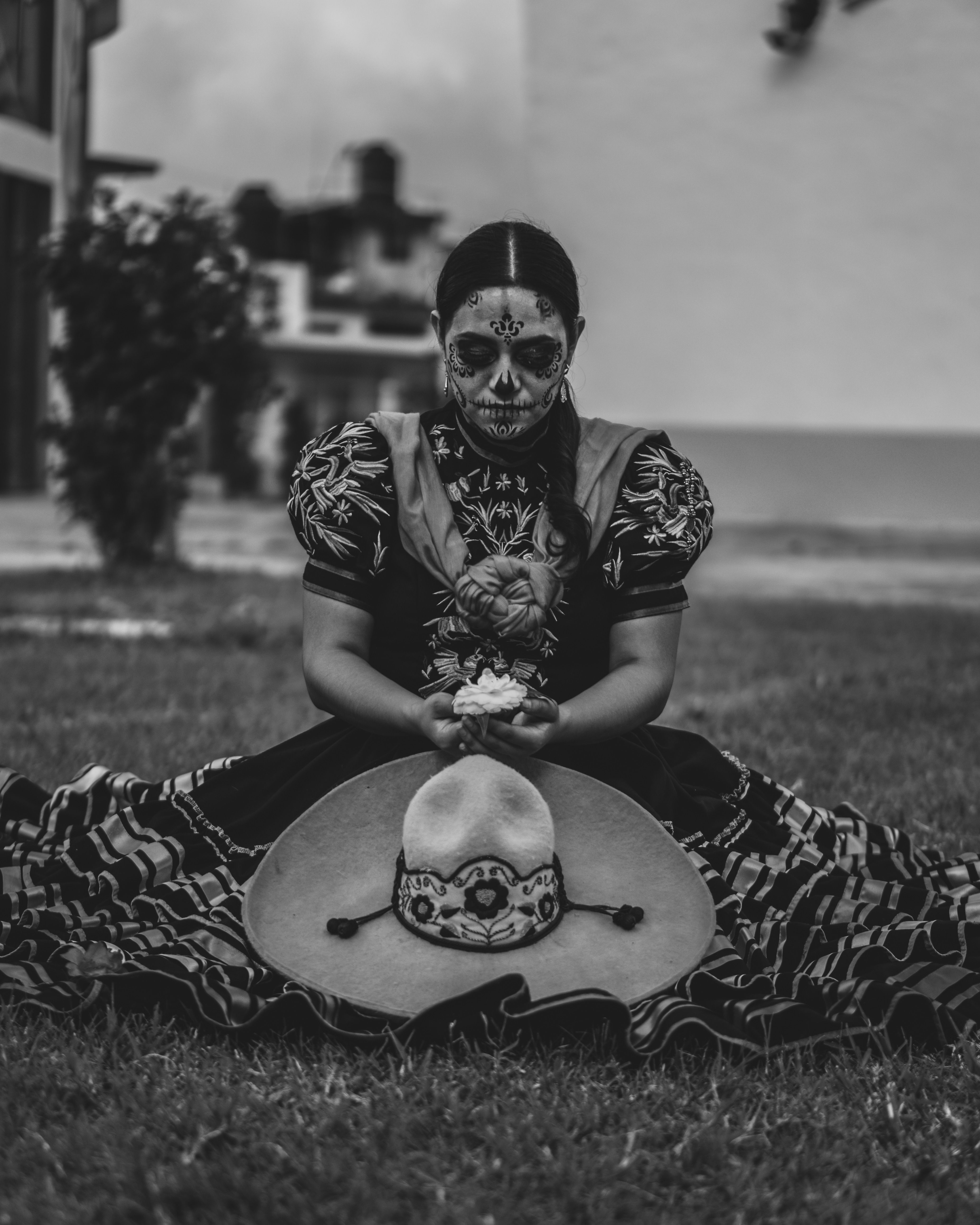 Traditional Dia de los Muertos Costume Portrait · Free Stock Photo