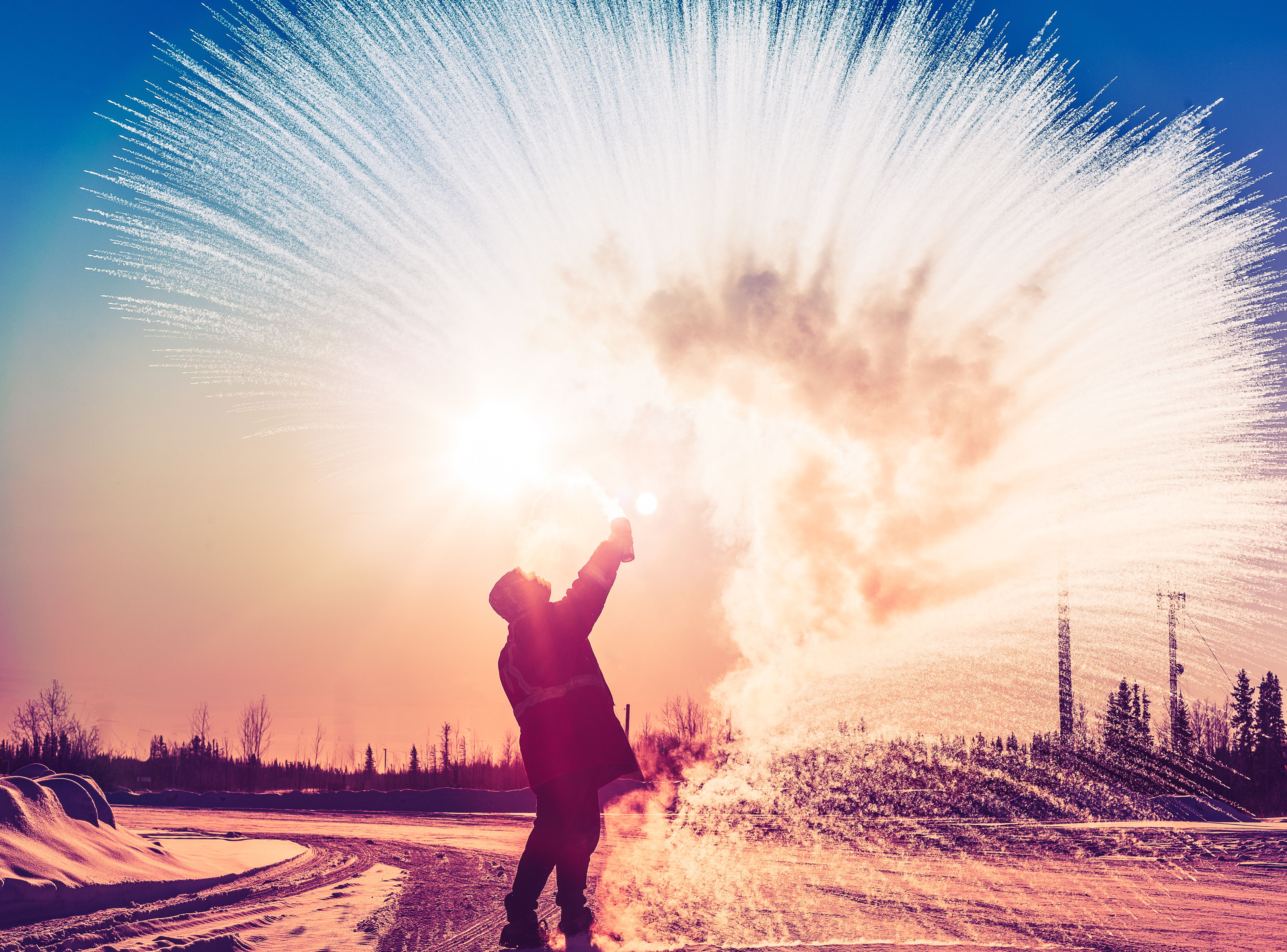 Free Frozen Fireworks Stock Photo