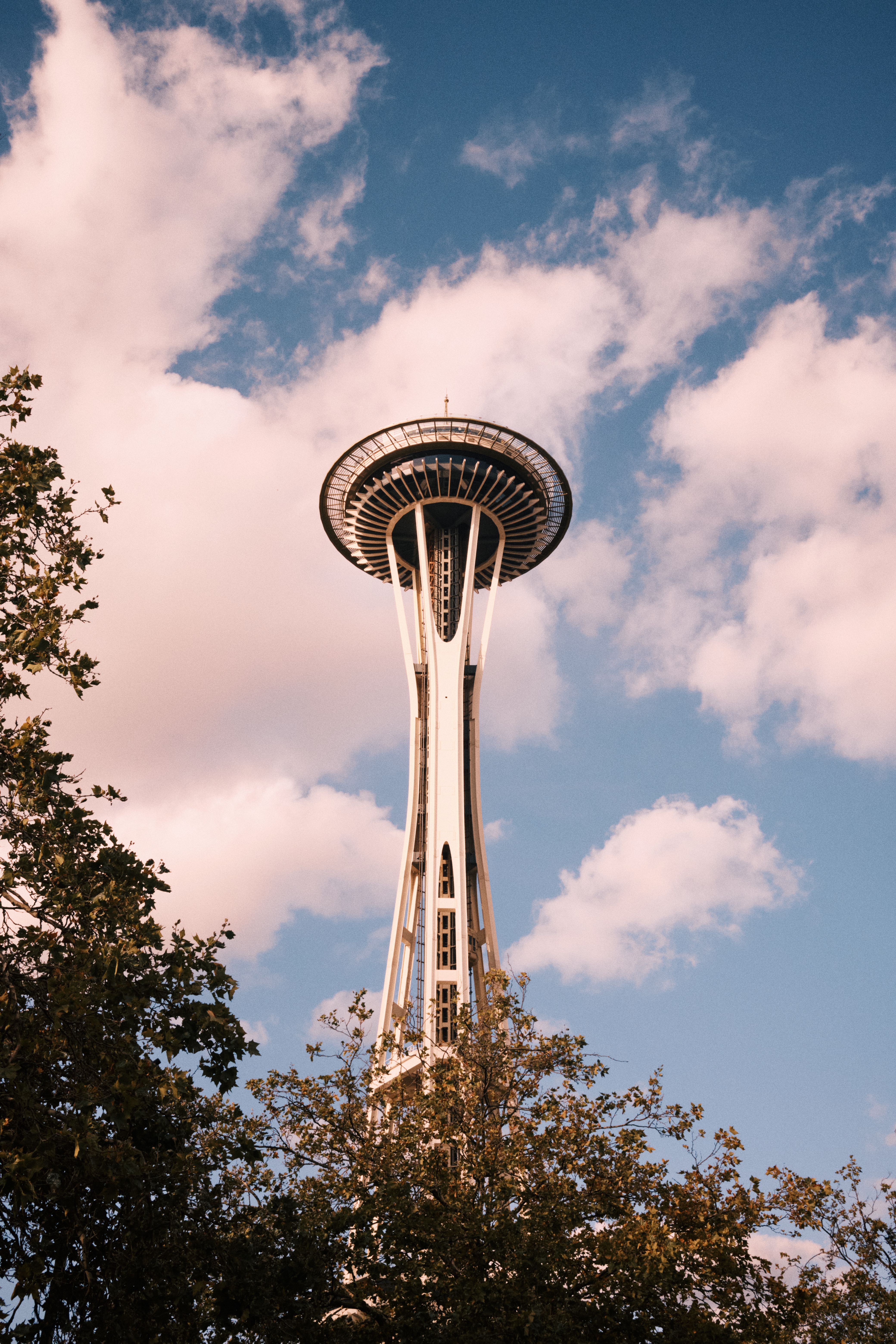 Seattle Space Needle Tower against Blue Sky · Free Stock Photo
