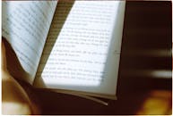 Open Book in Warm Sunlight