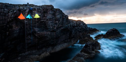 Time-Lapse Photo Of Cliff Coast