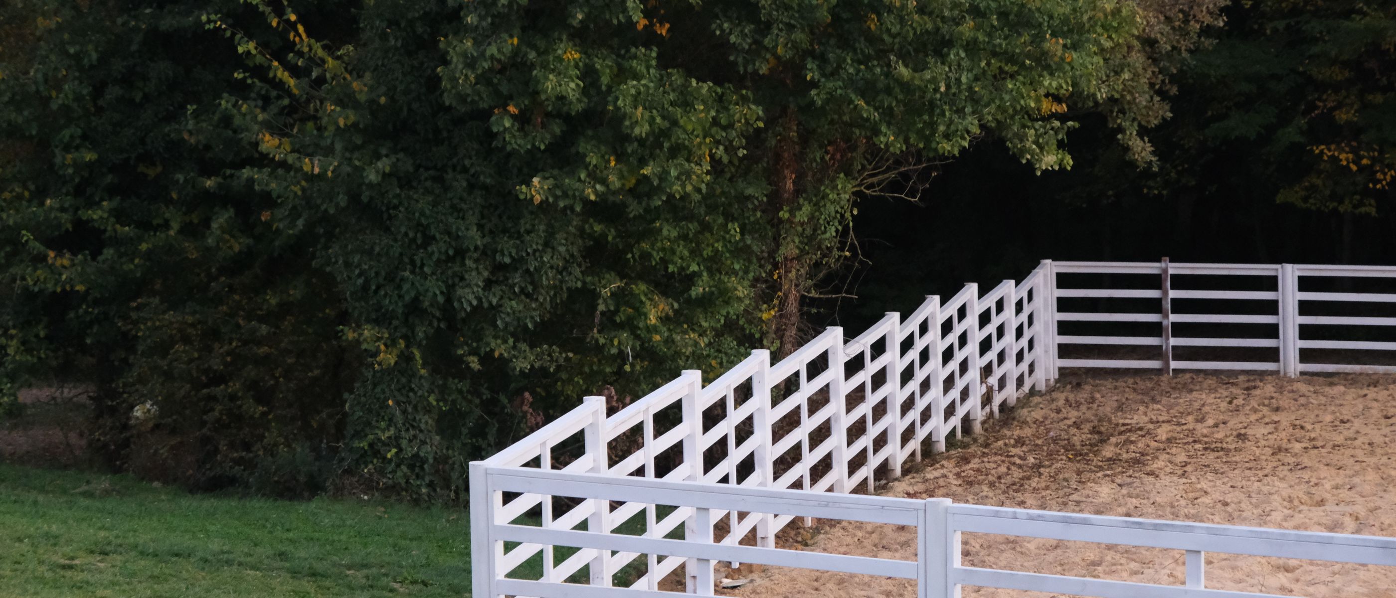 Fence and Decking Painting in Hadley Wood — a decorator at work mid-project