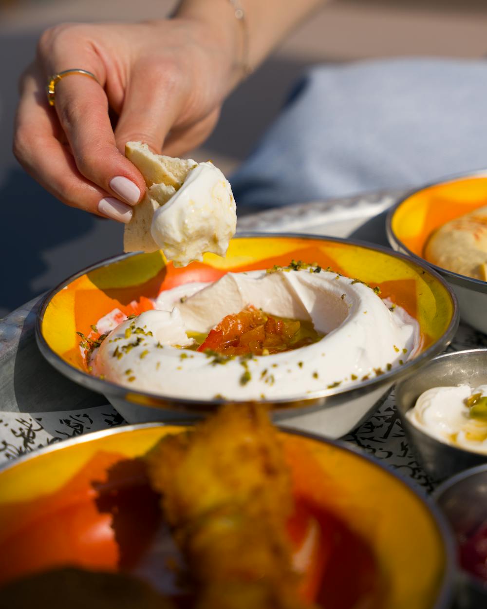 Spiced Labneh Dip with Pita Chips Spiced Labneh Dip with Pita Chips