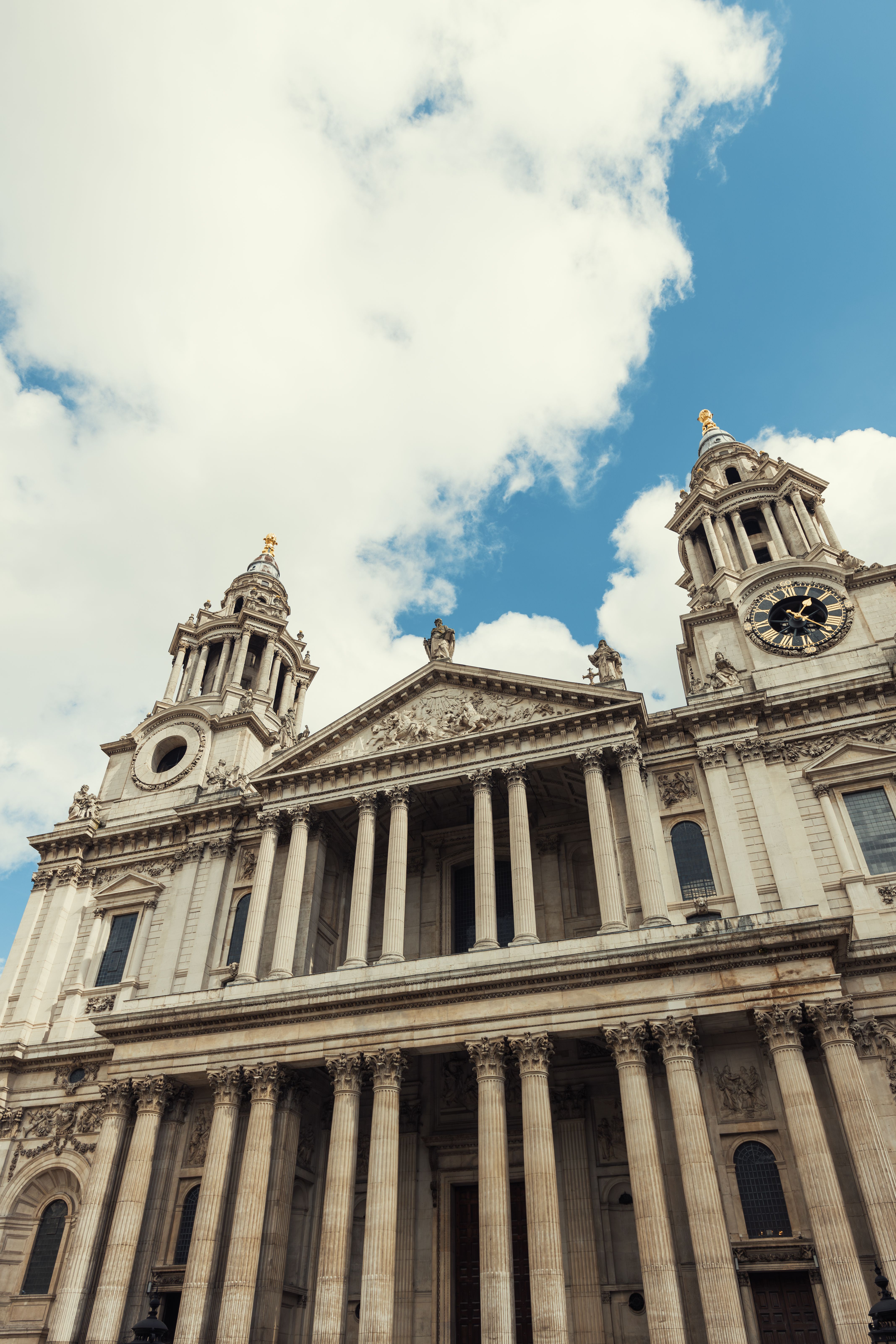 St Paul's Cathedral Majestic Facade Under Blue Sky · Free Stock Photo
