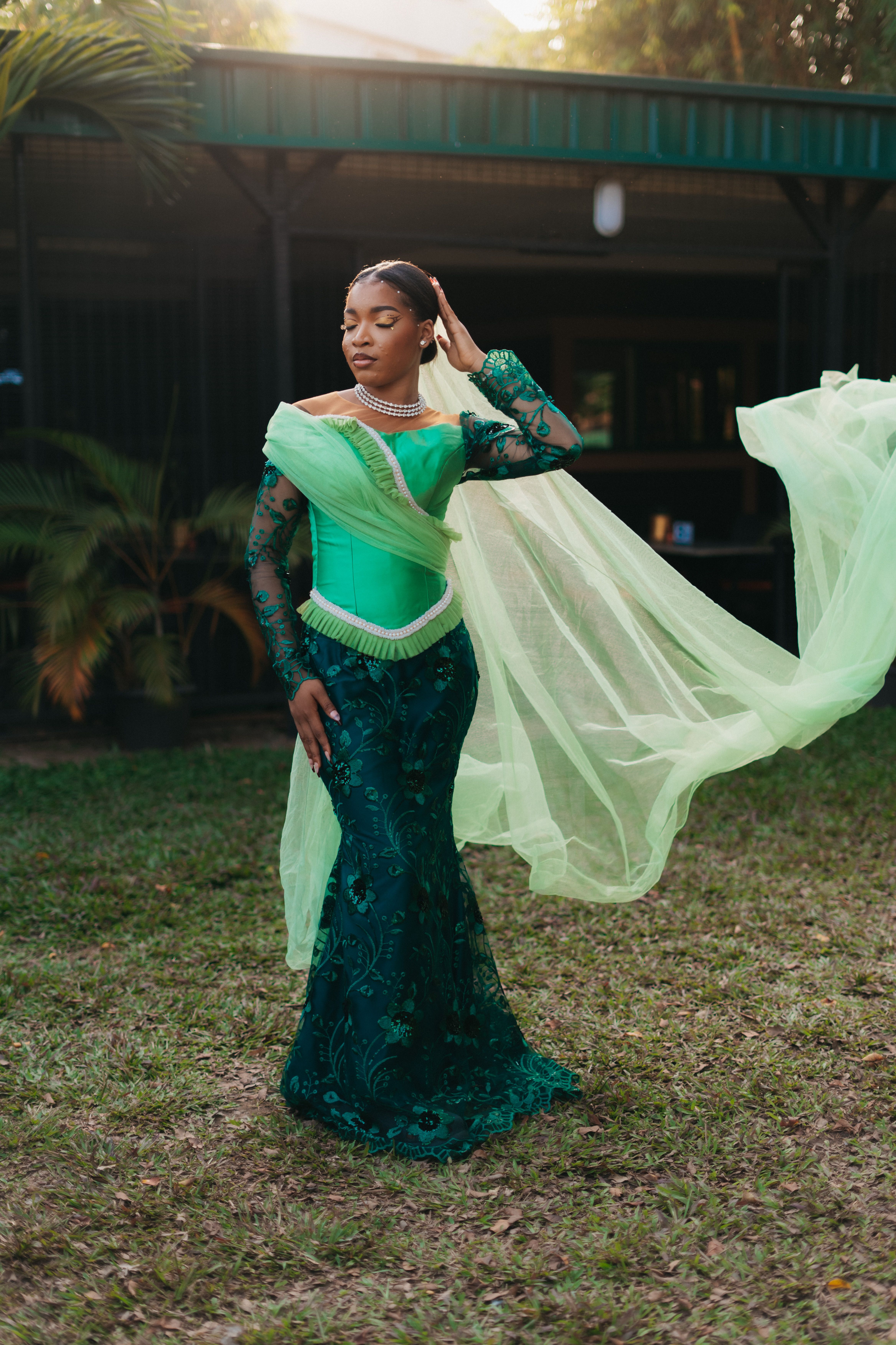Elegant Fashion Portrait in Nigerian Setting  Free Stock Photo