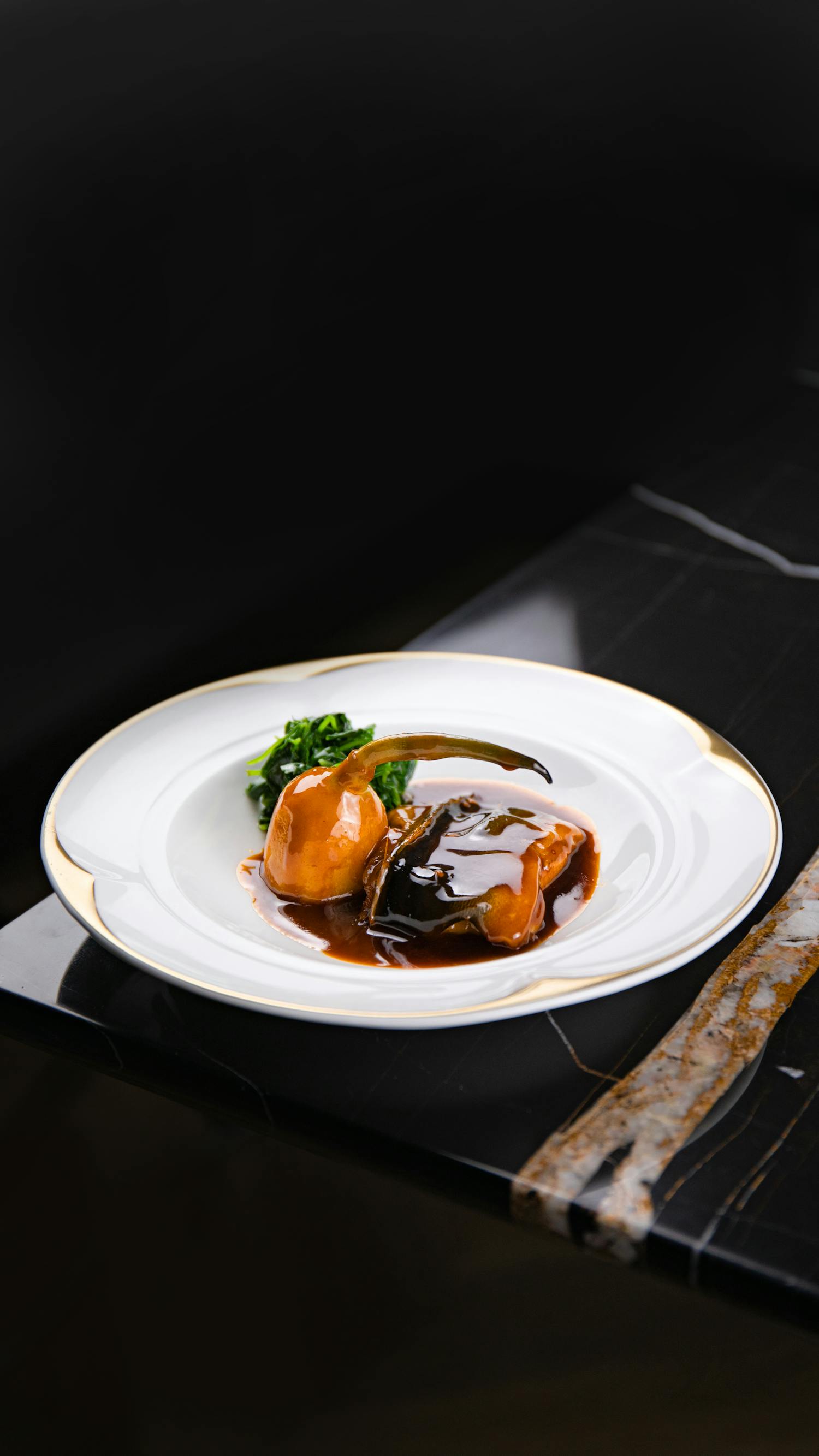 Elegant Gourmet Ingredients Plating