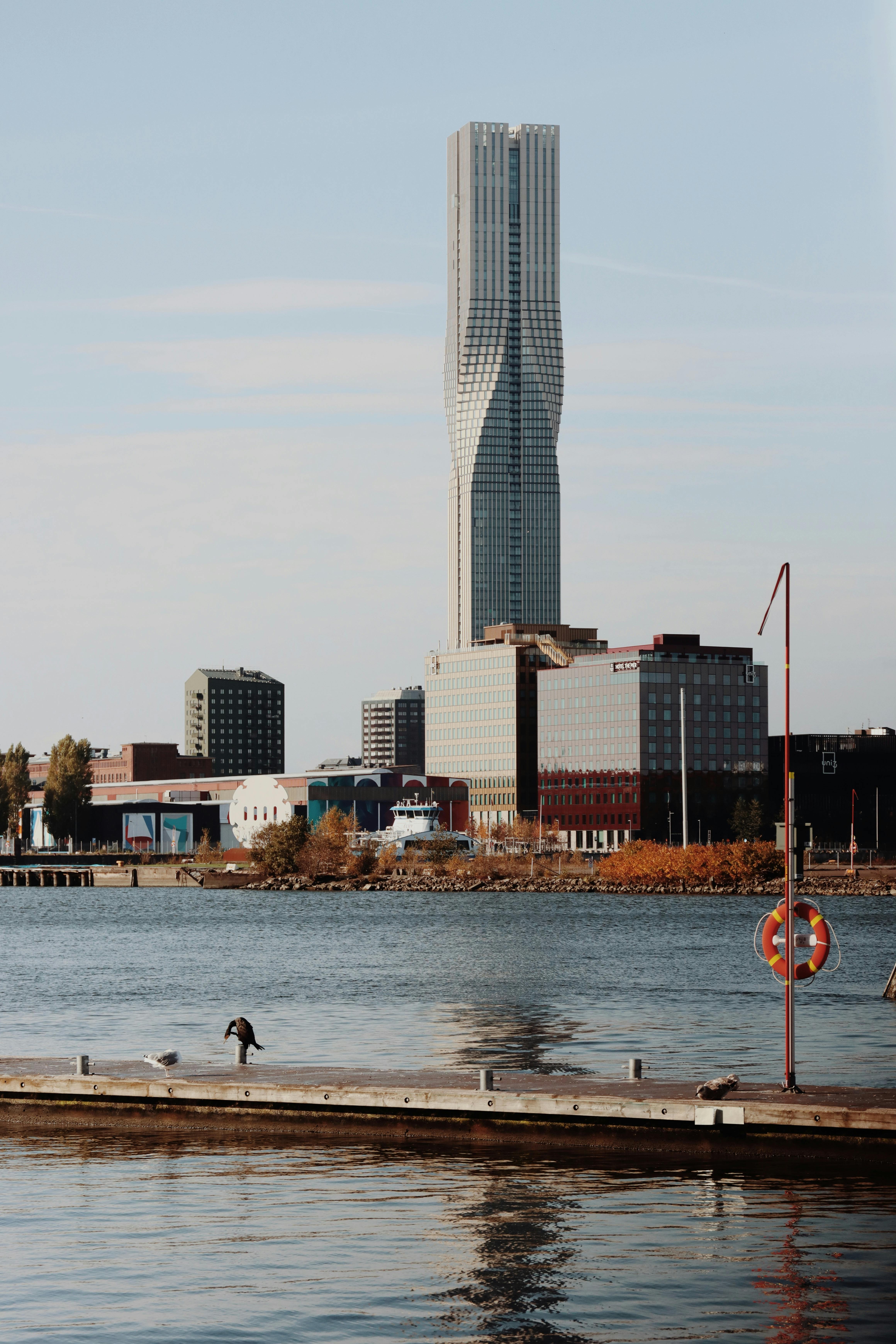 modern gothenburg skyline with skyscraper