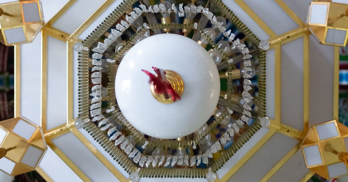 Intricate Octagonal Ceiling Light Fixture Design · Free Stock Photo