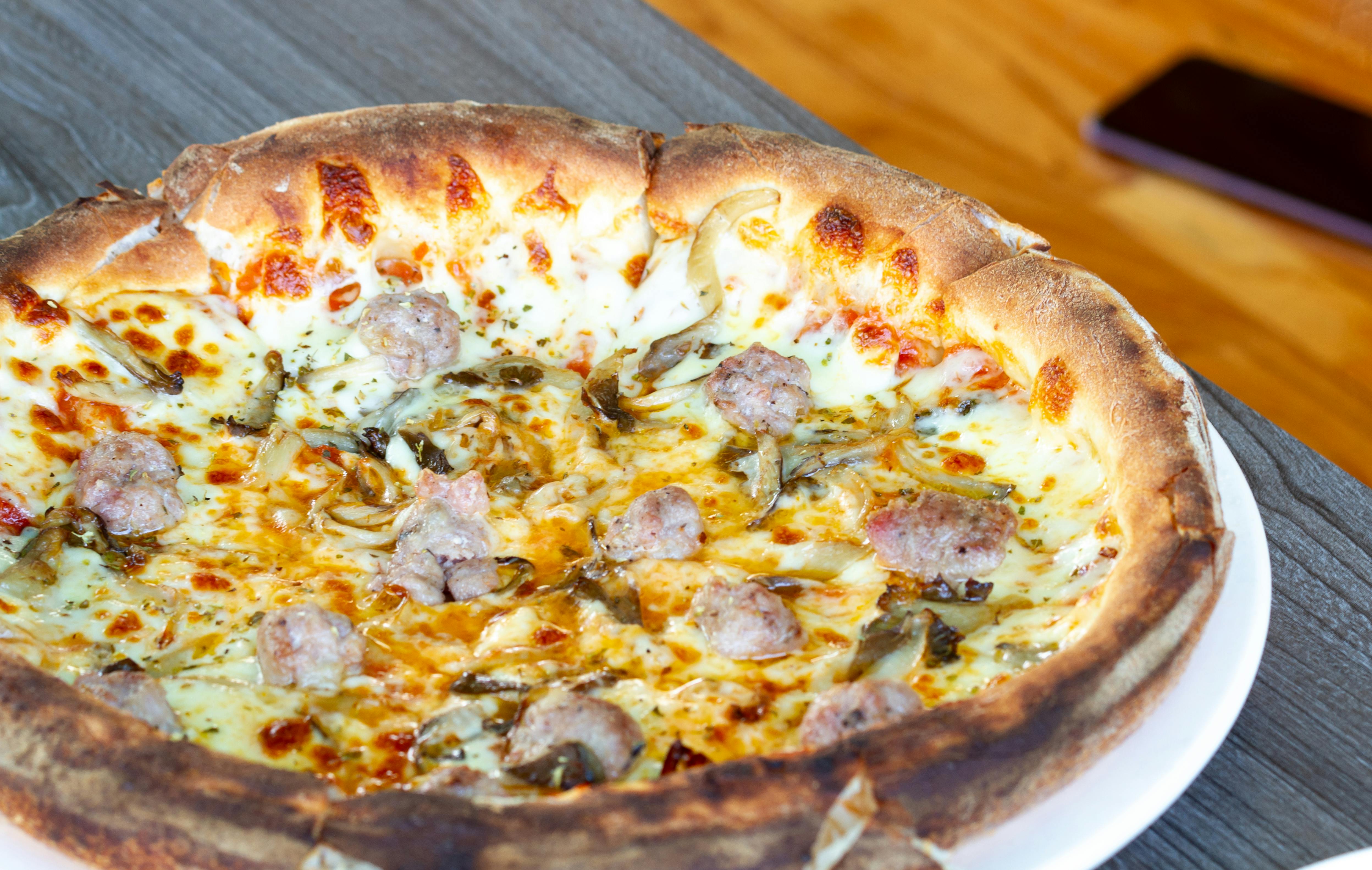 Luxurious truffle mushroom coal fired pizza