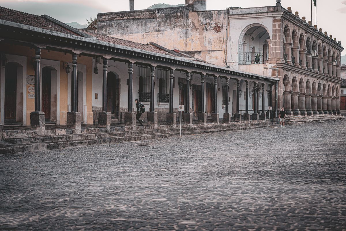 Colonial arcade in Antigua Guatemala