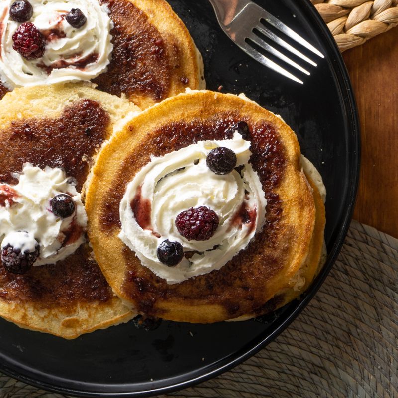 Fluffy Blueberry Pancakes