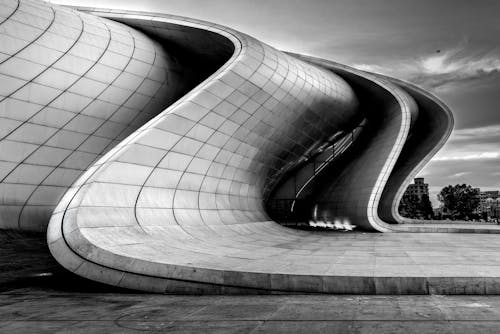 Monochrome Photo of Building