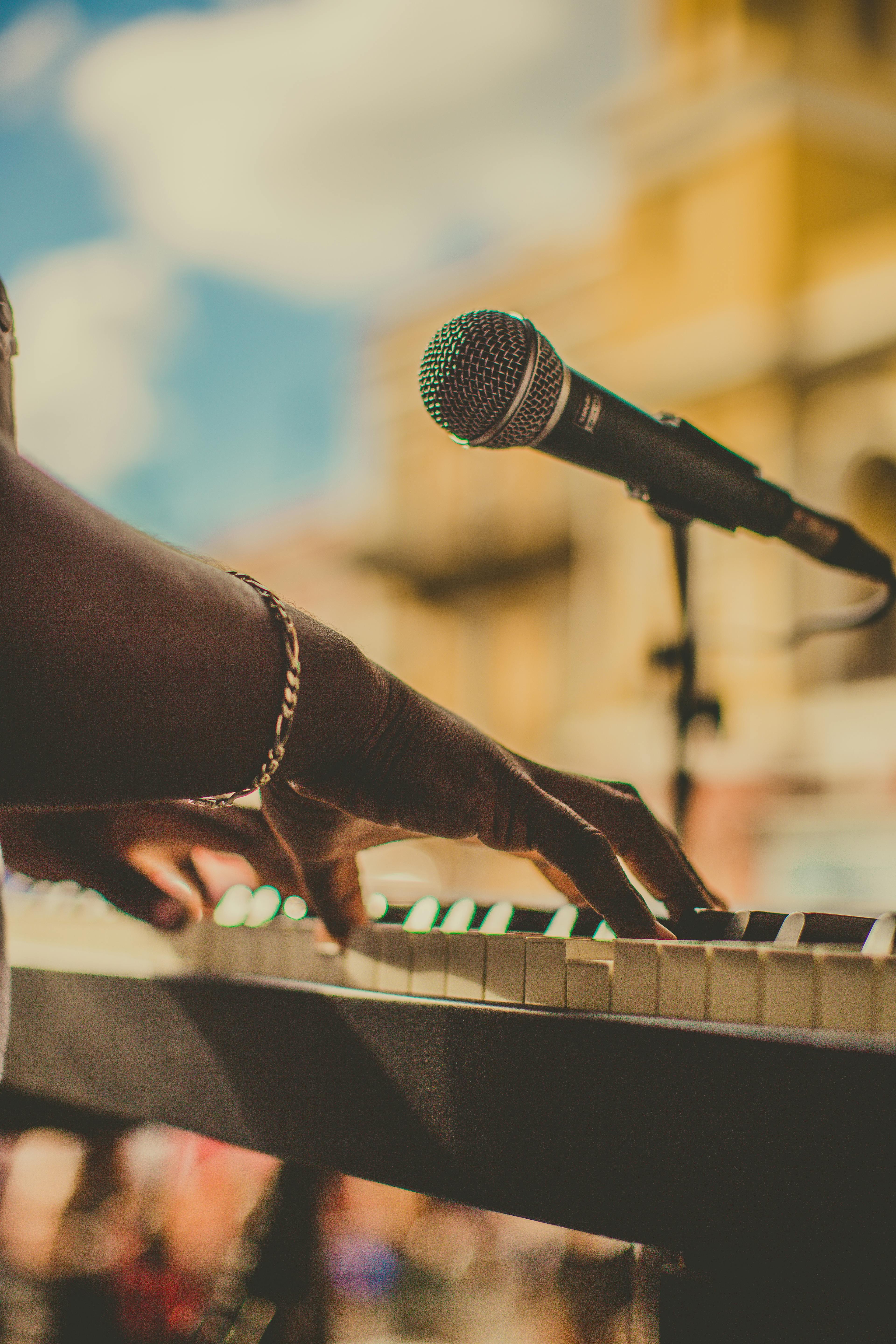 Person Playing The Piano