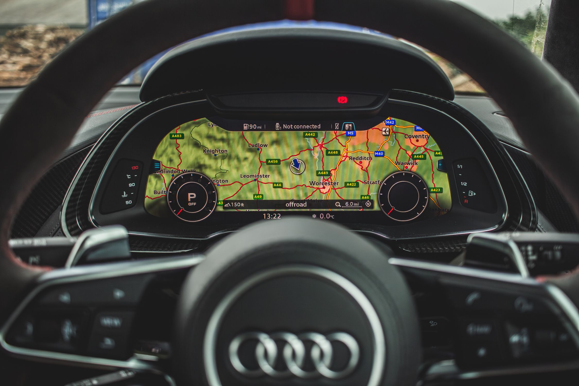 Modern Car Dashboard With GPS Navigation Display Free Stock Photo Modern Car Dashboard With GPS Navigation Display Free Stock Photo