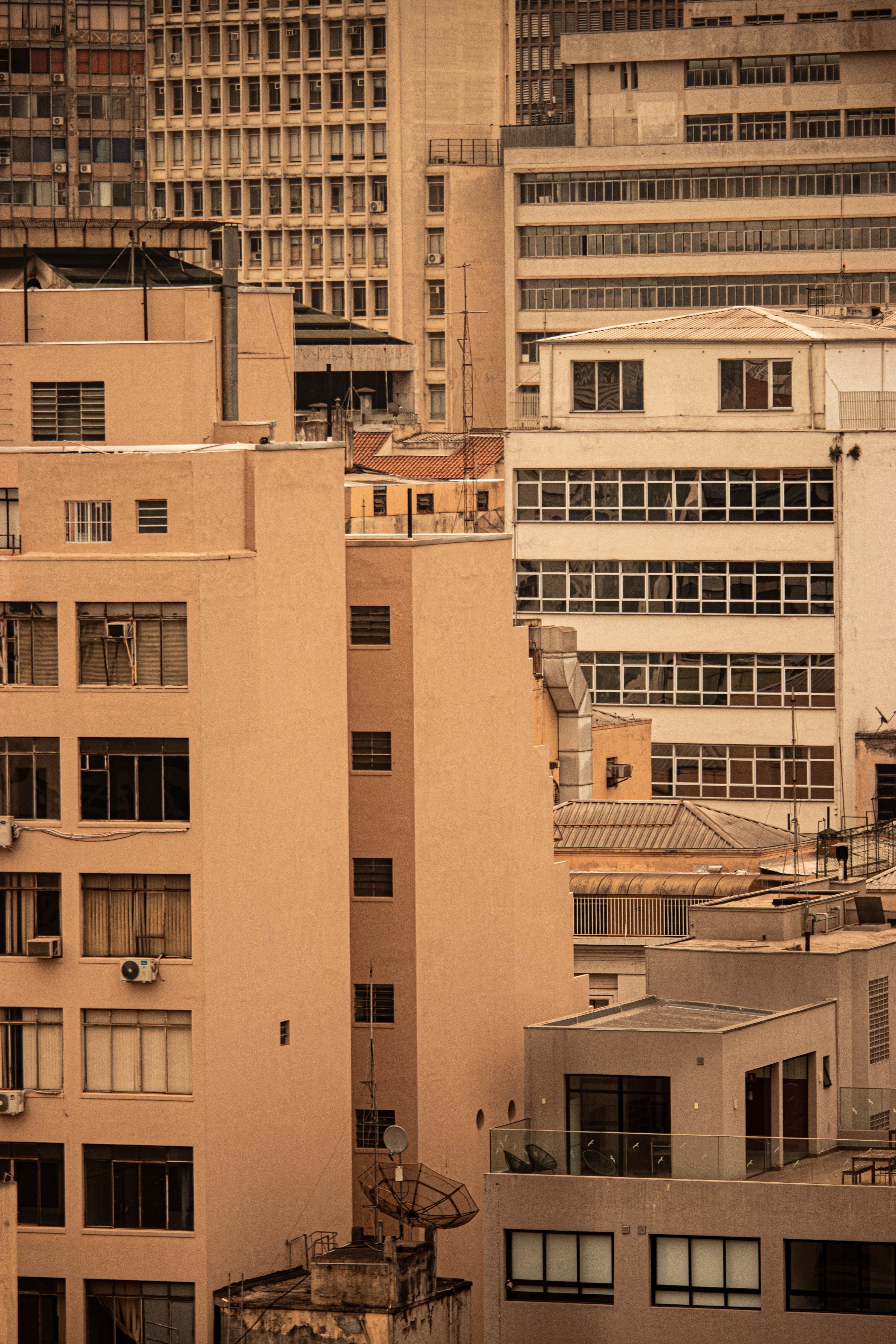 Urban Landscape with Dense High-rise Buildings · Free Stock Photo