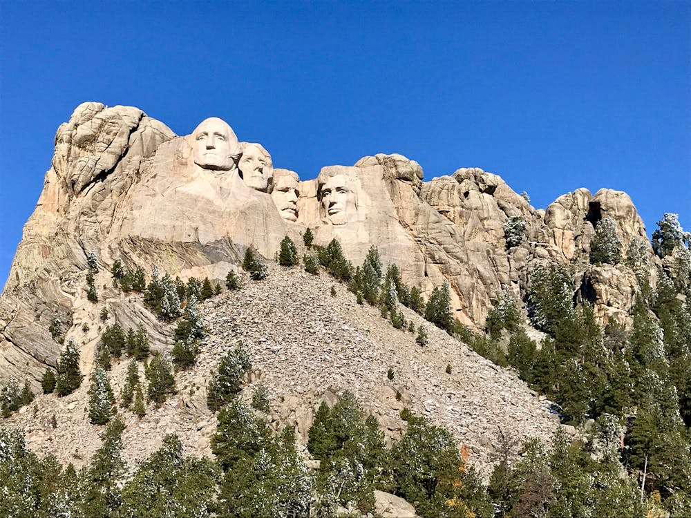 Free Low Angle Photo of Mount Rushmore Stock Photo