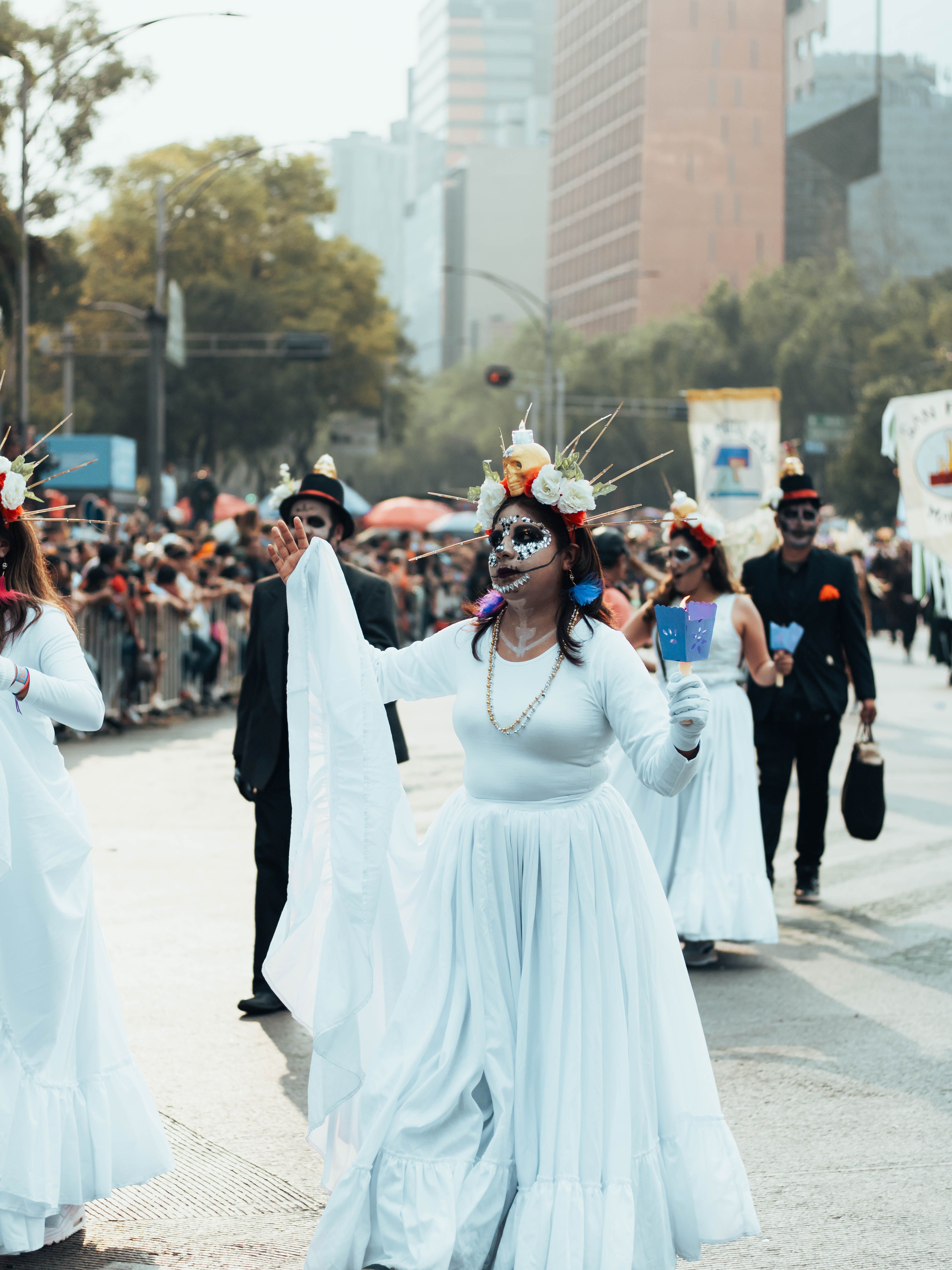 Vibrant Day of the Dead Parade in Mexico City · Free Stock Photo