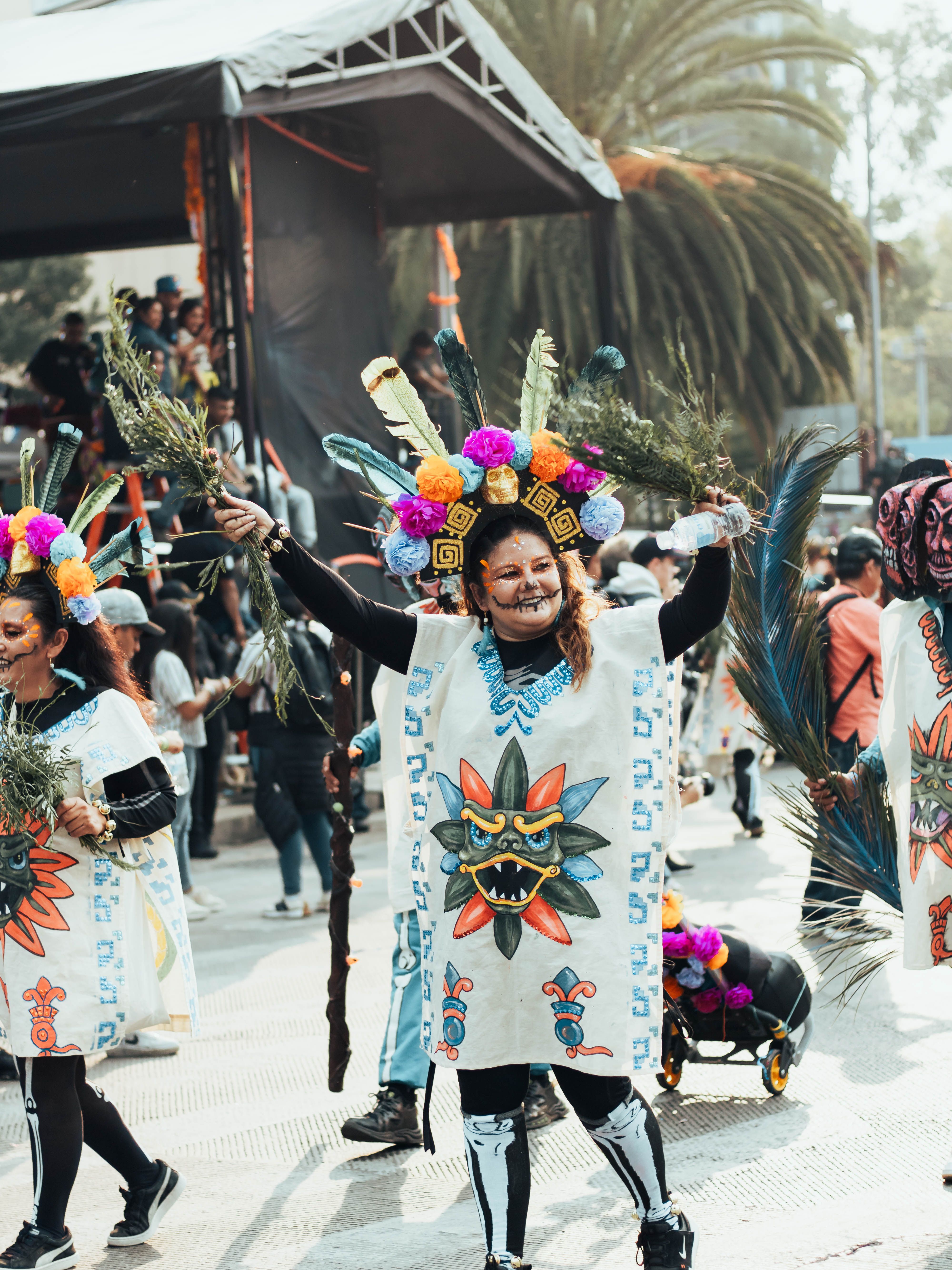 Vibrant Day of the Dead Parade in Mexico City · Free Stock Photo