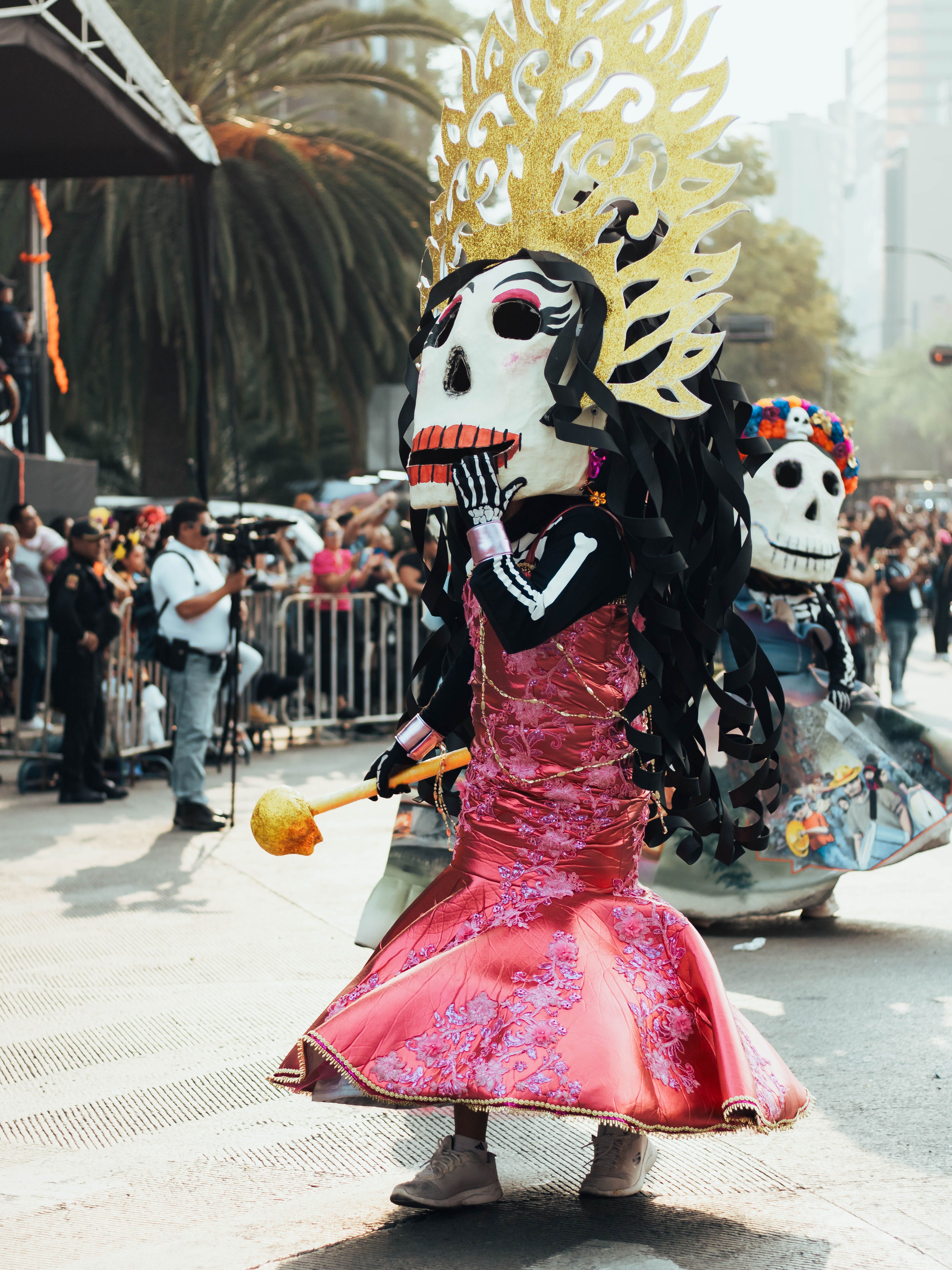 Vibrant Day of the Dead Parade in Mexico City · Free Stock Photo