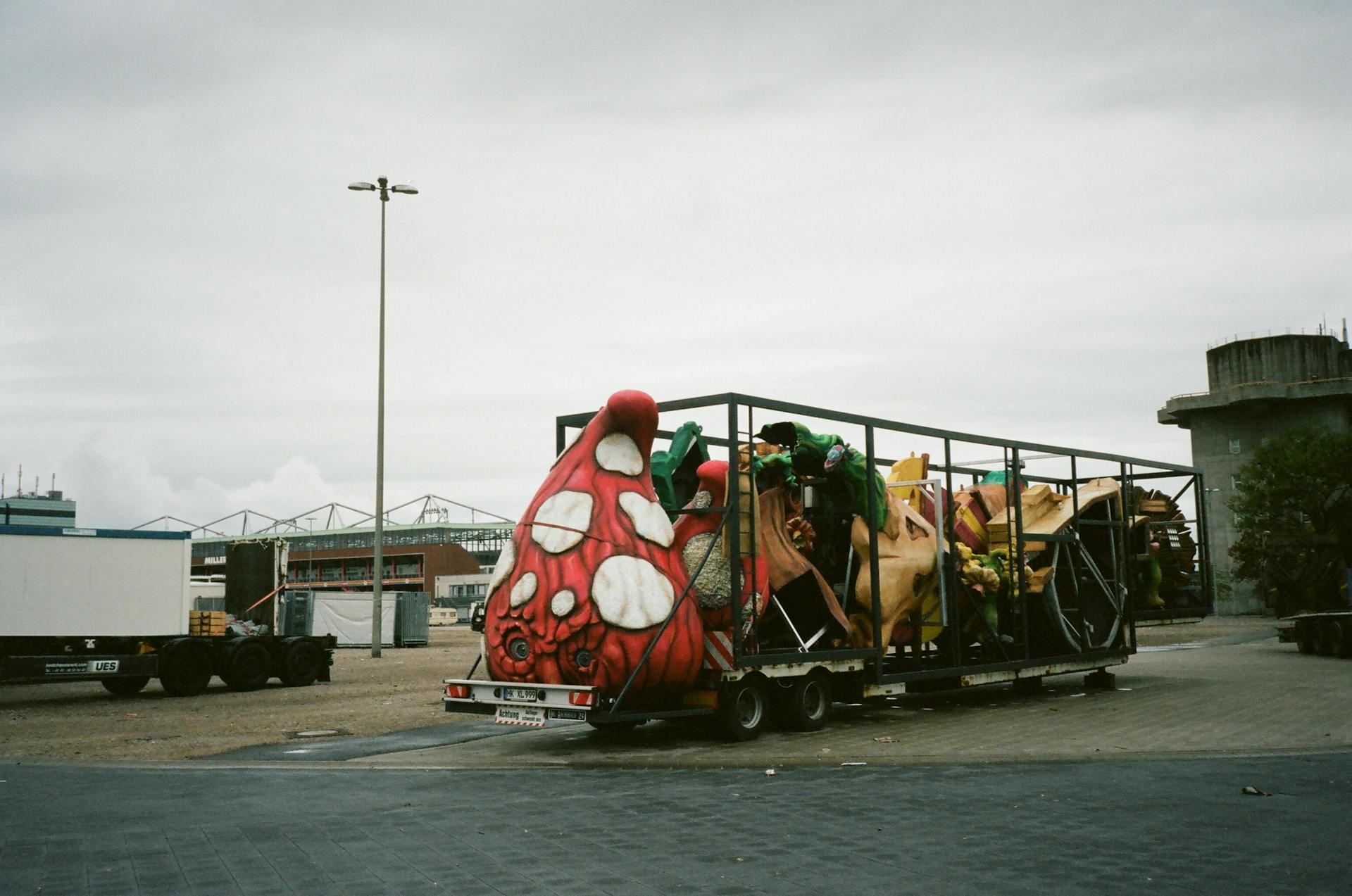 Trailer on Concrete Floor