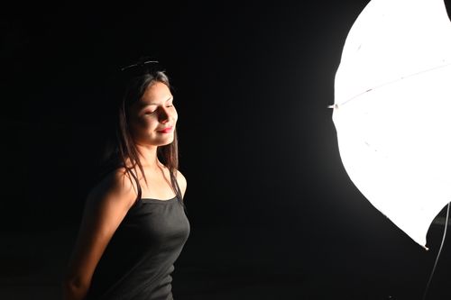 Free girl with black dress Stock Photo
