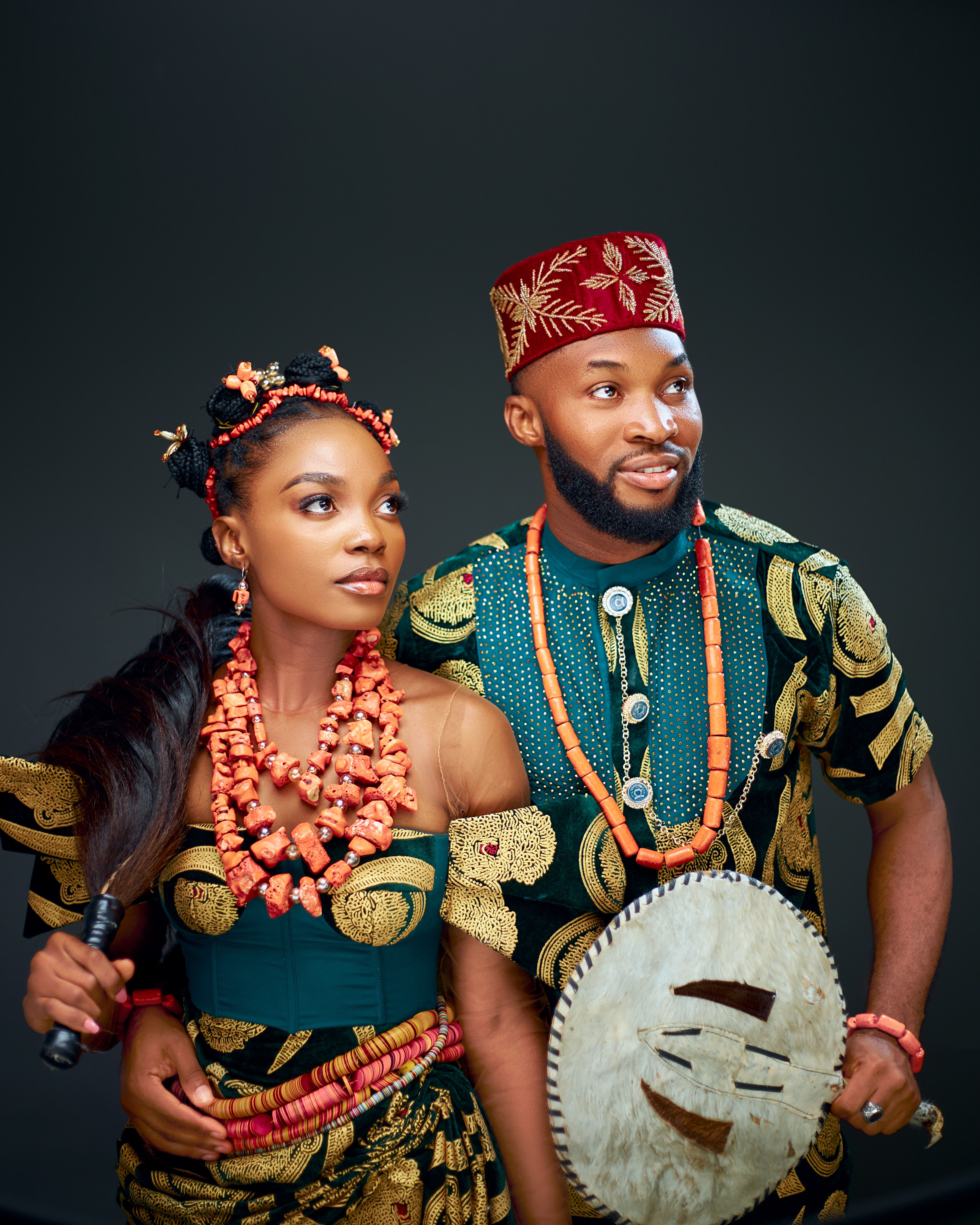 Traditional African Couple in Cultural Attire · Free Stock Photo
