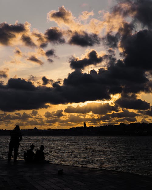 Free stock photo of clouds, fishing, old