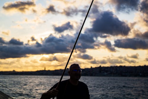 Free stock photo of clouds, fishing, old